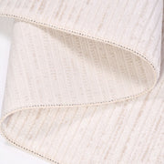 White Striped Area Rug - Machine Made Rug with 8mm Pile Height & Laser Cut Edges