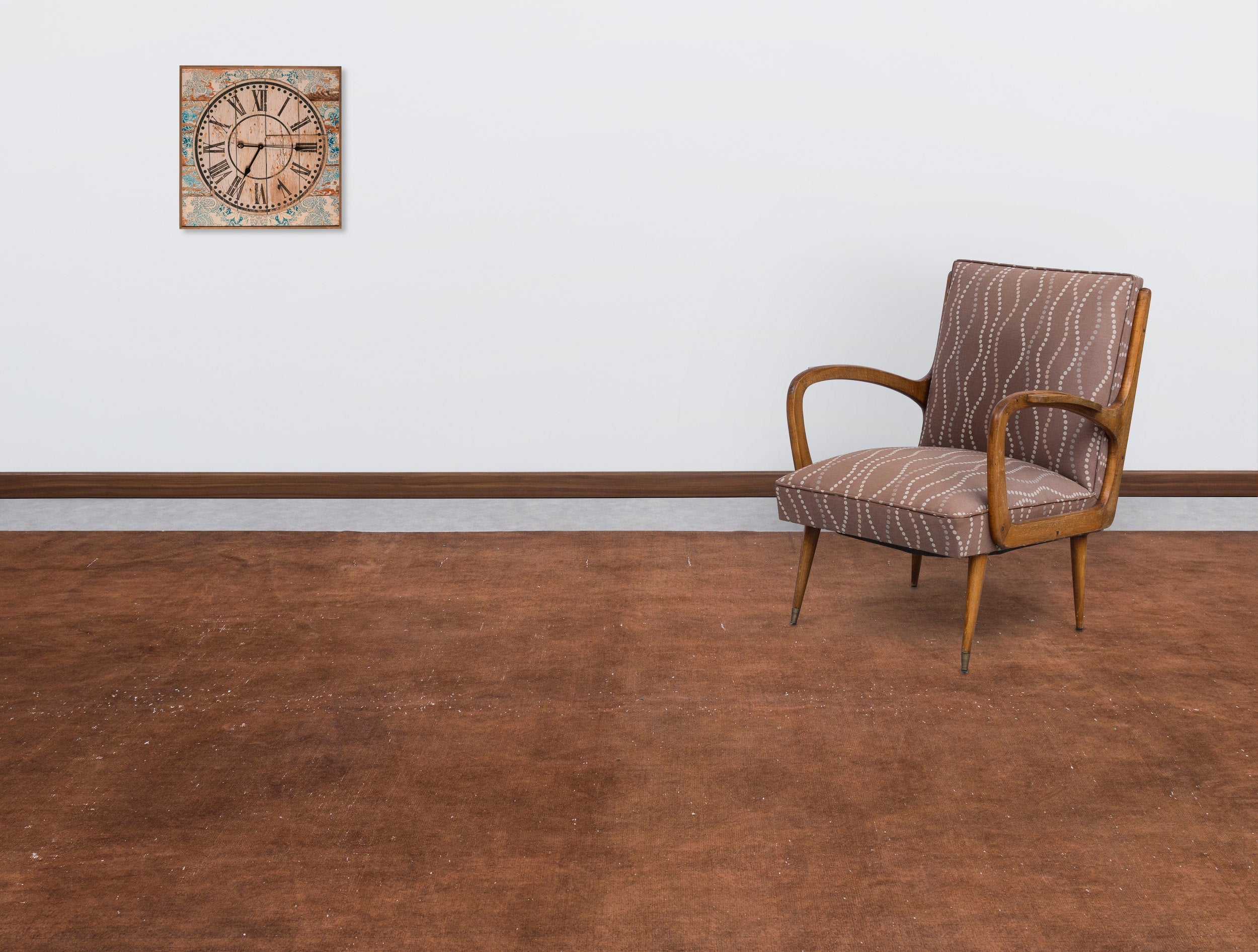 Epir Brown Vintage Wool Handmade Area Rug 9'7" x 12'10"