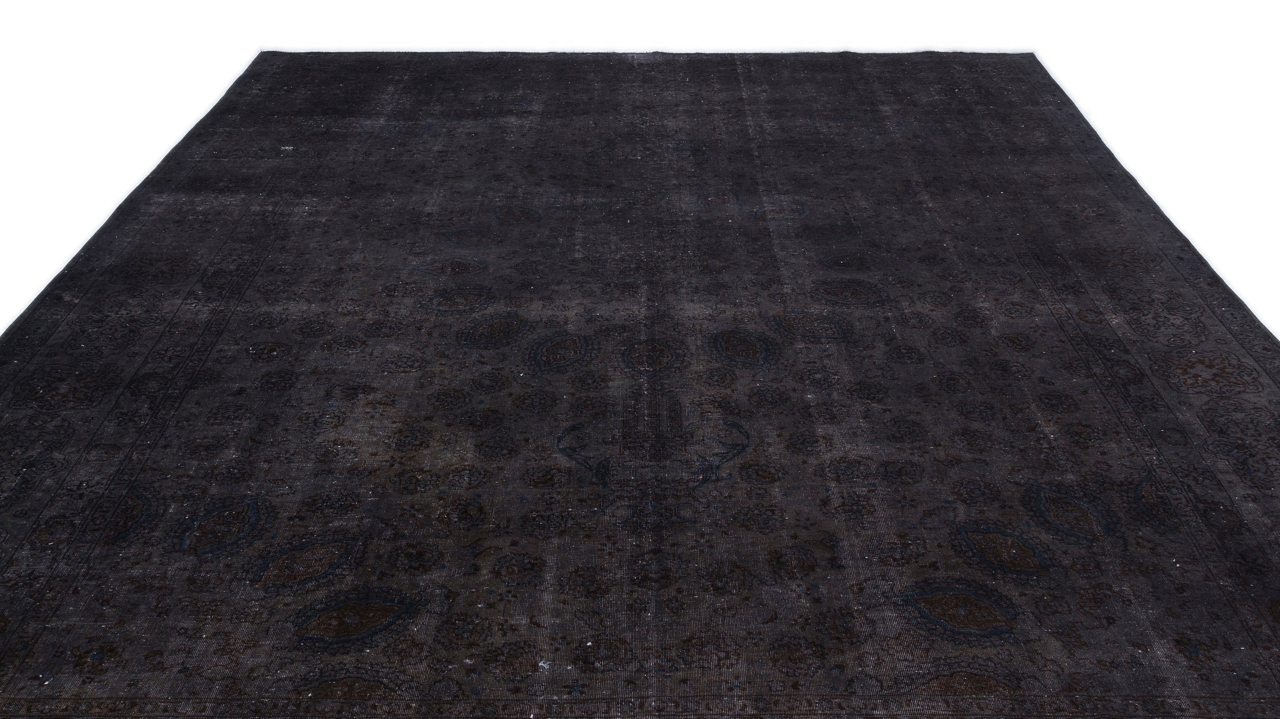 Epir Grey Vintage Wool Handmade Area Rug 9'7" x 13'1"