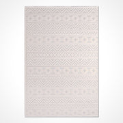 Cream Striped Area Rug – Machine Made Rug With 8mm Pile & High Stitch Density
