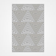 Geometric Area Rug – Machine Made Rug with High Stitch Density & Durable Polyester
