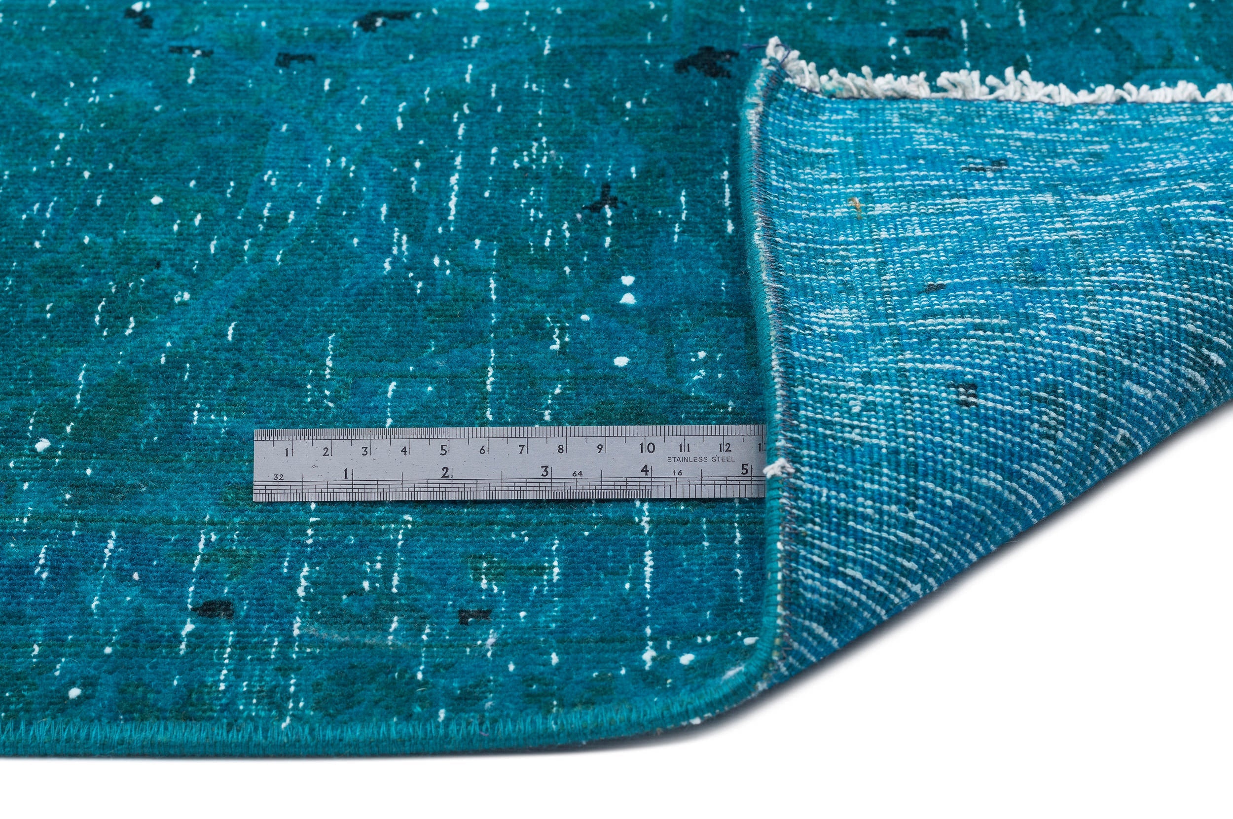 Epir Turquoise Vintage Wool Handmade Area Rug 9'6" x 13'0"