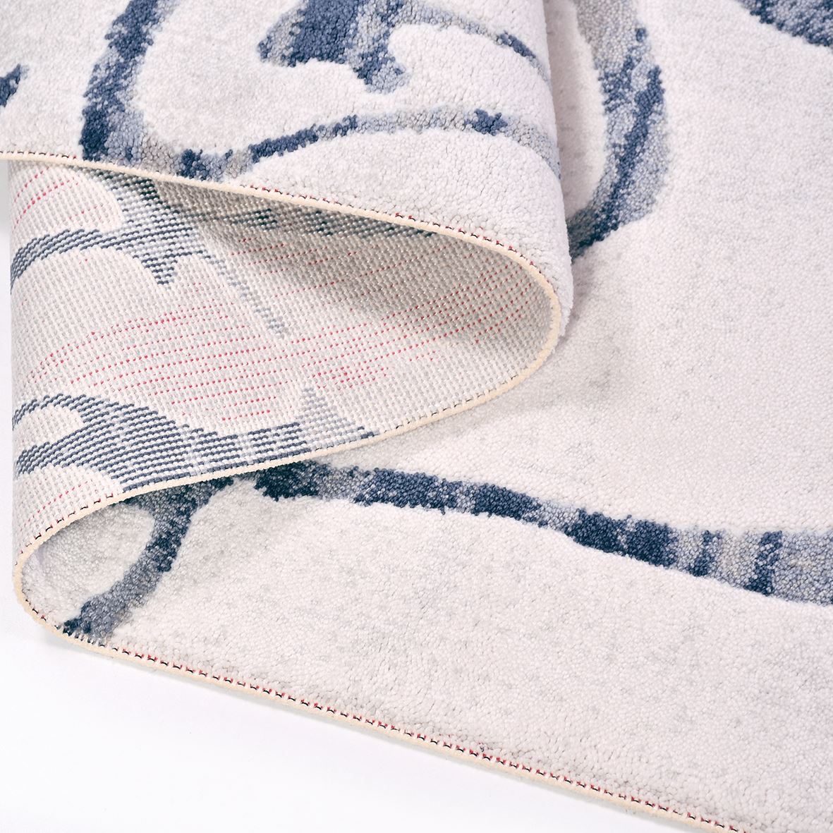 Modern Area Rug - Mallory White Machine Made Rug With 10mm Pile Height