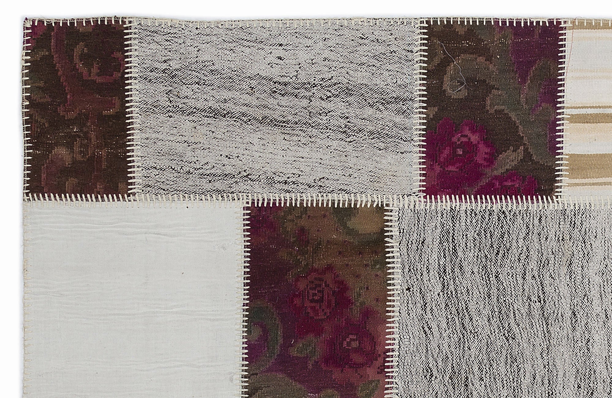Teselya 1188 Beige Floral Wool Handmade Area Rug 5'3" x 7'7"