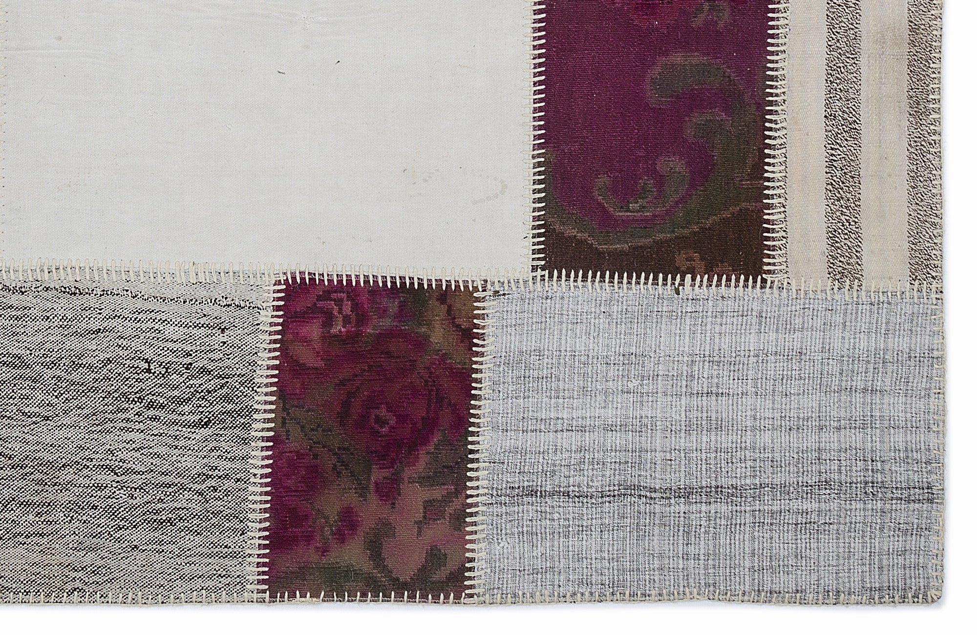 Teselya 1188 Beige Floral Wool Handmade Area Rug 5'3" x 7'7"