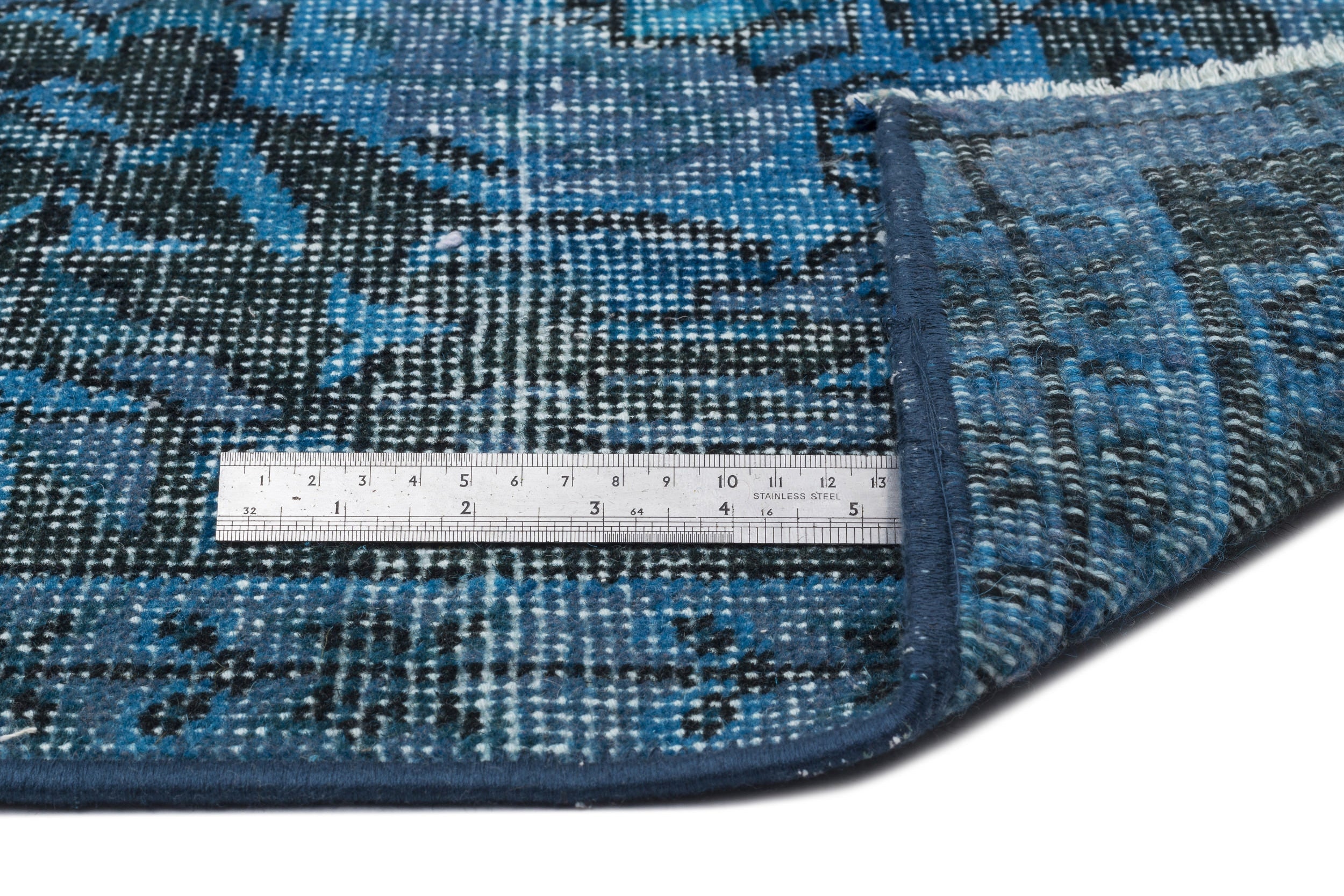 Atina 12012 Turquoise Vintage Wool Handmade Area Rug 6'0" x 10'1"