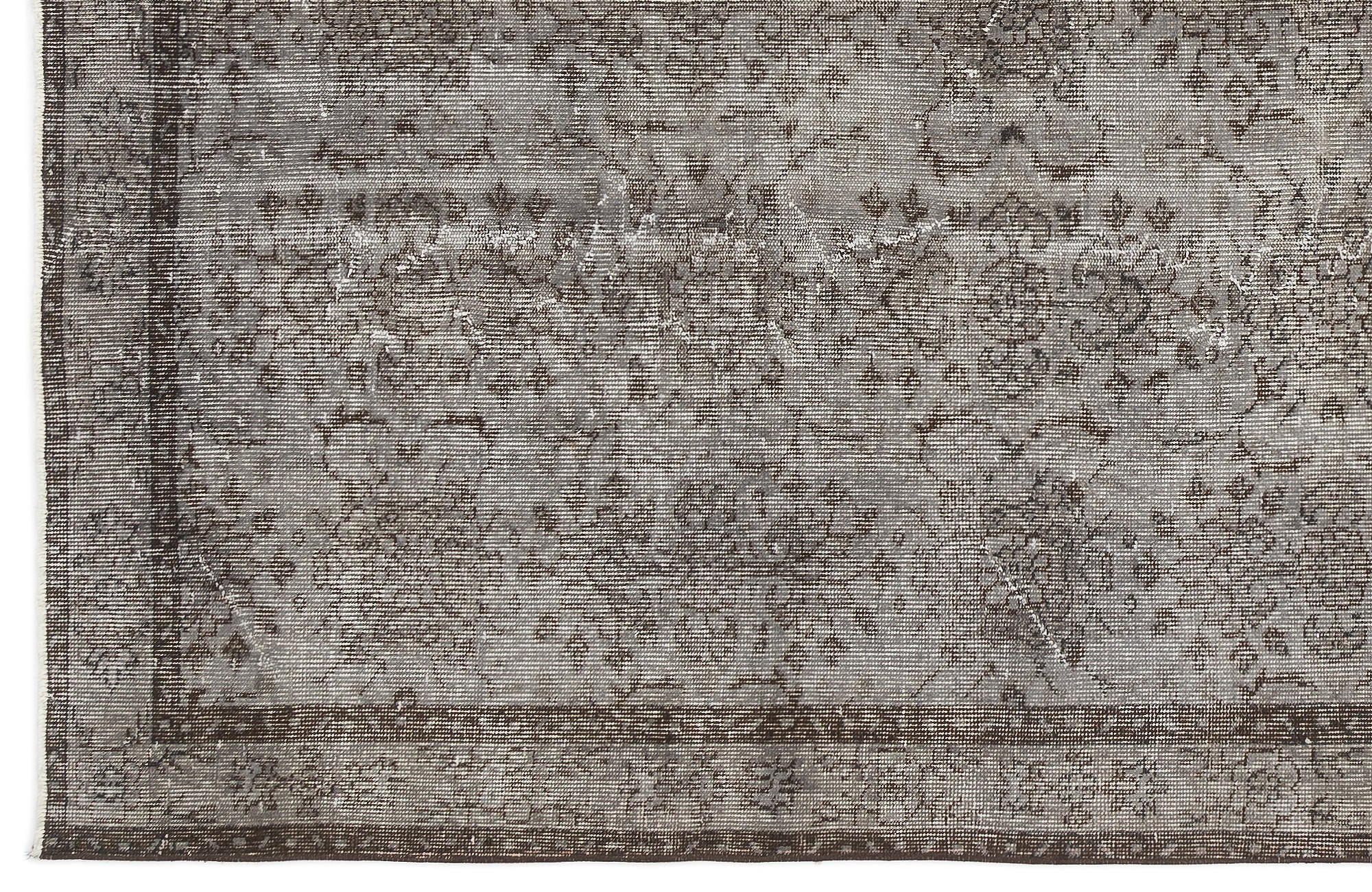 Atina Grey Vintage Wool Handmade Area Rug 5'10" x 9'8"