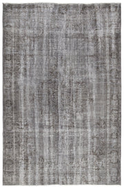 Atina Grey Vintage Wool Handmade Area Rug 5'9" x 8'11"
