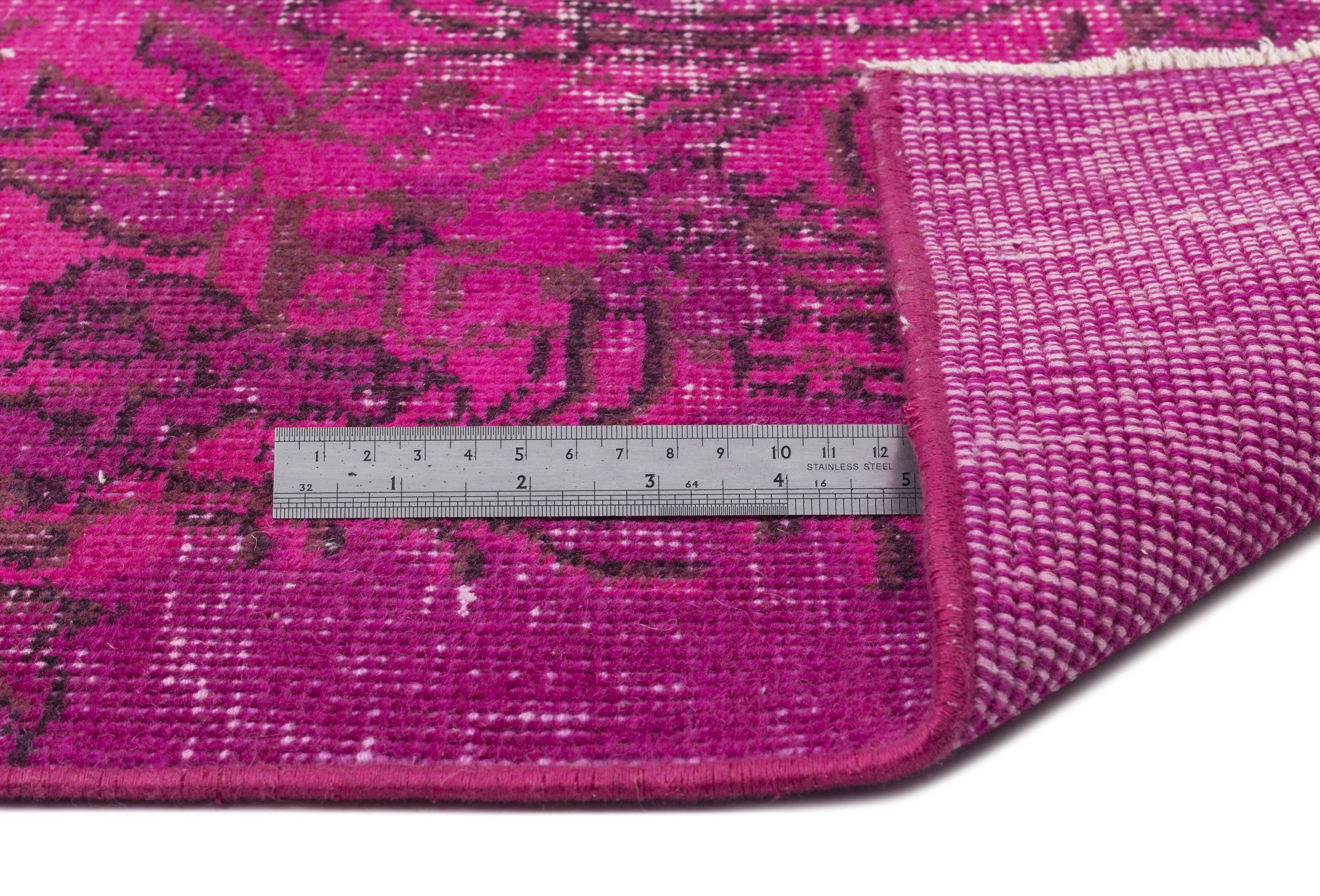 Atina Pink Vintage Wool Handmade Area Rug 5'5" x 9'6"