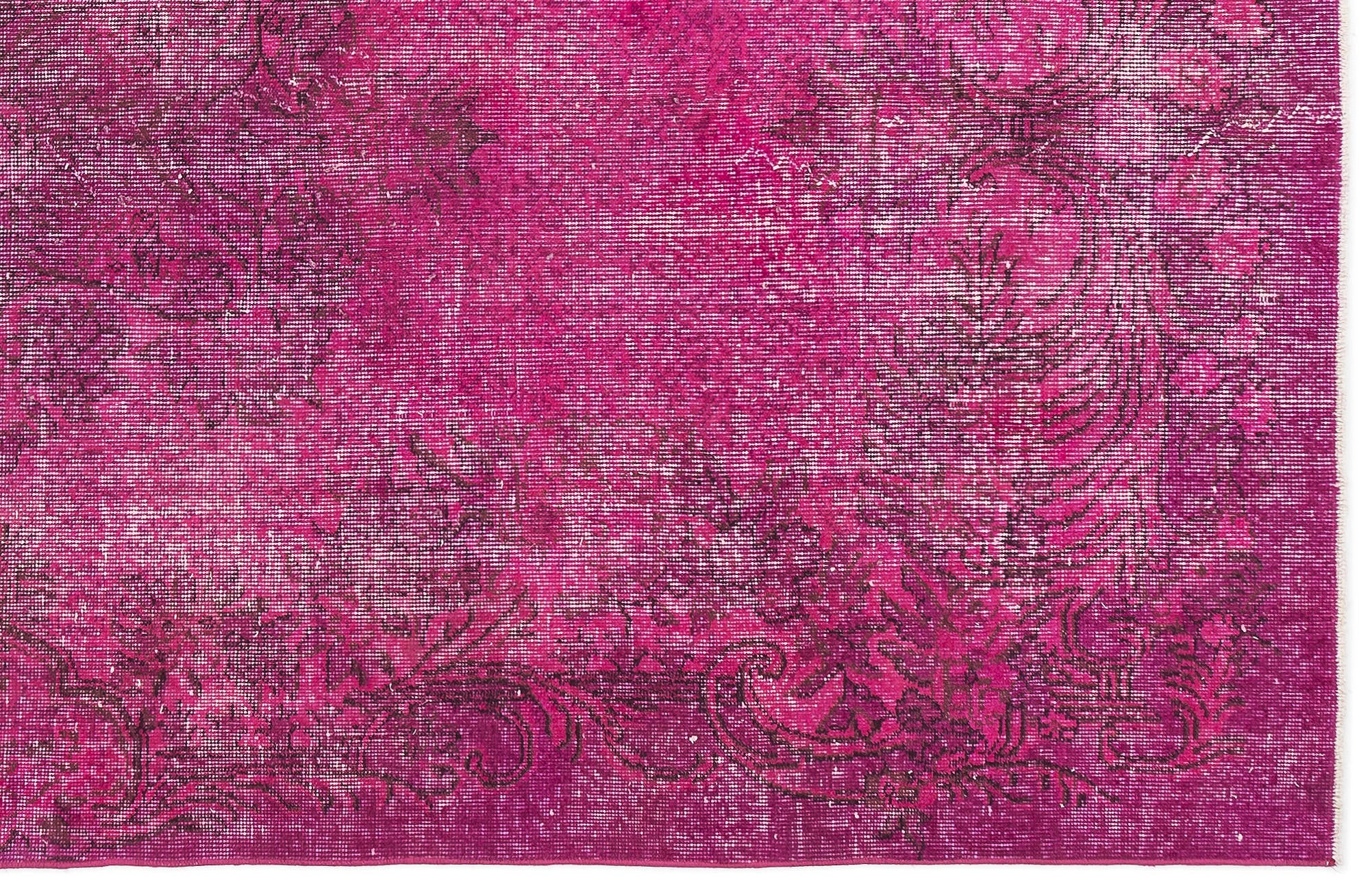 Atina Pink Vintage Wool Handmade Area Rug 5'5" x 9'6"