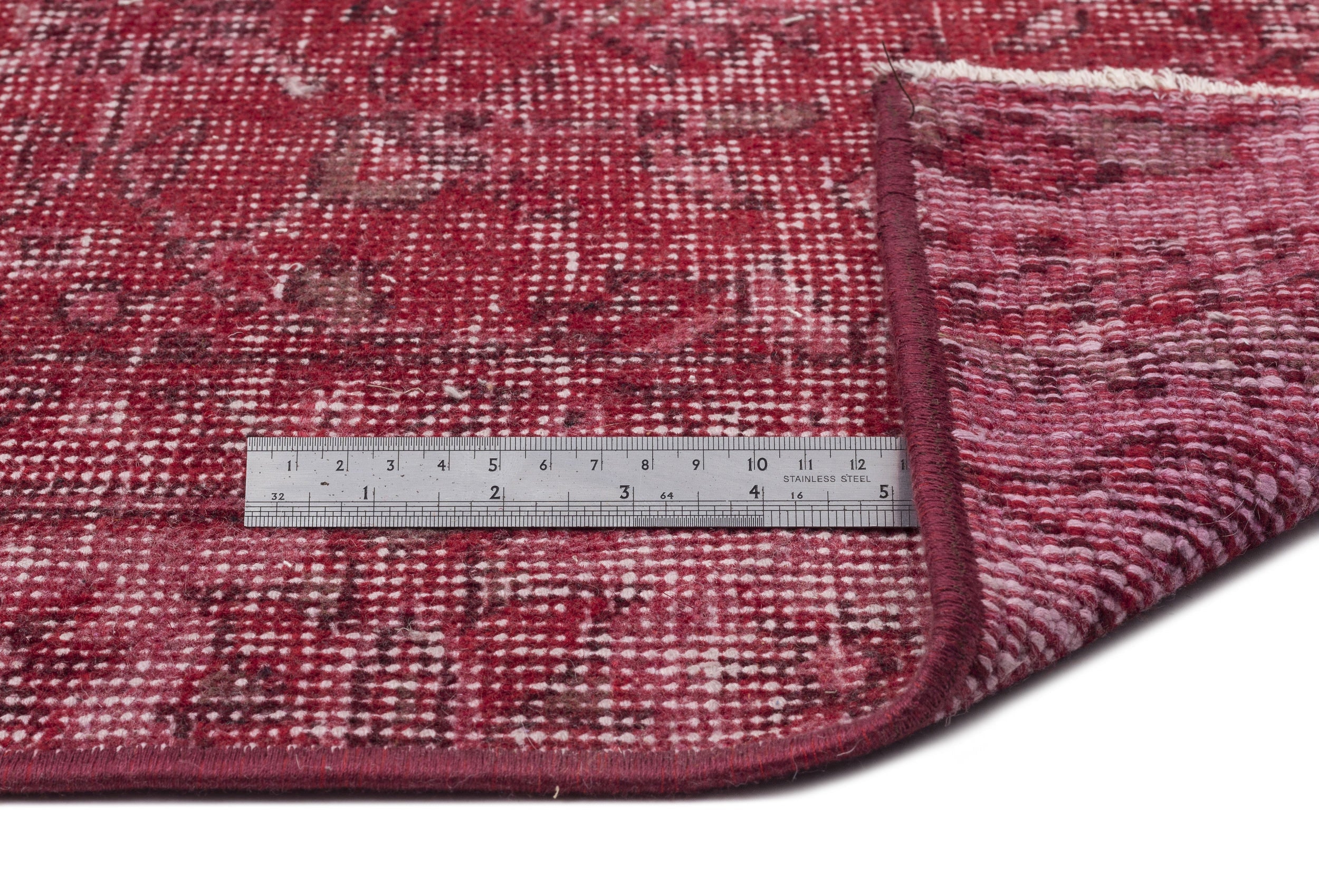 Atina Red Vintage Wool Handmade Area Rug 5'7" x 9'8"