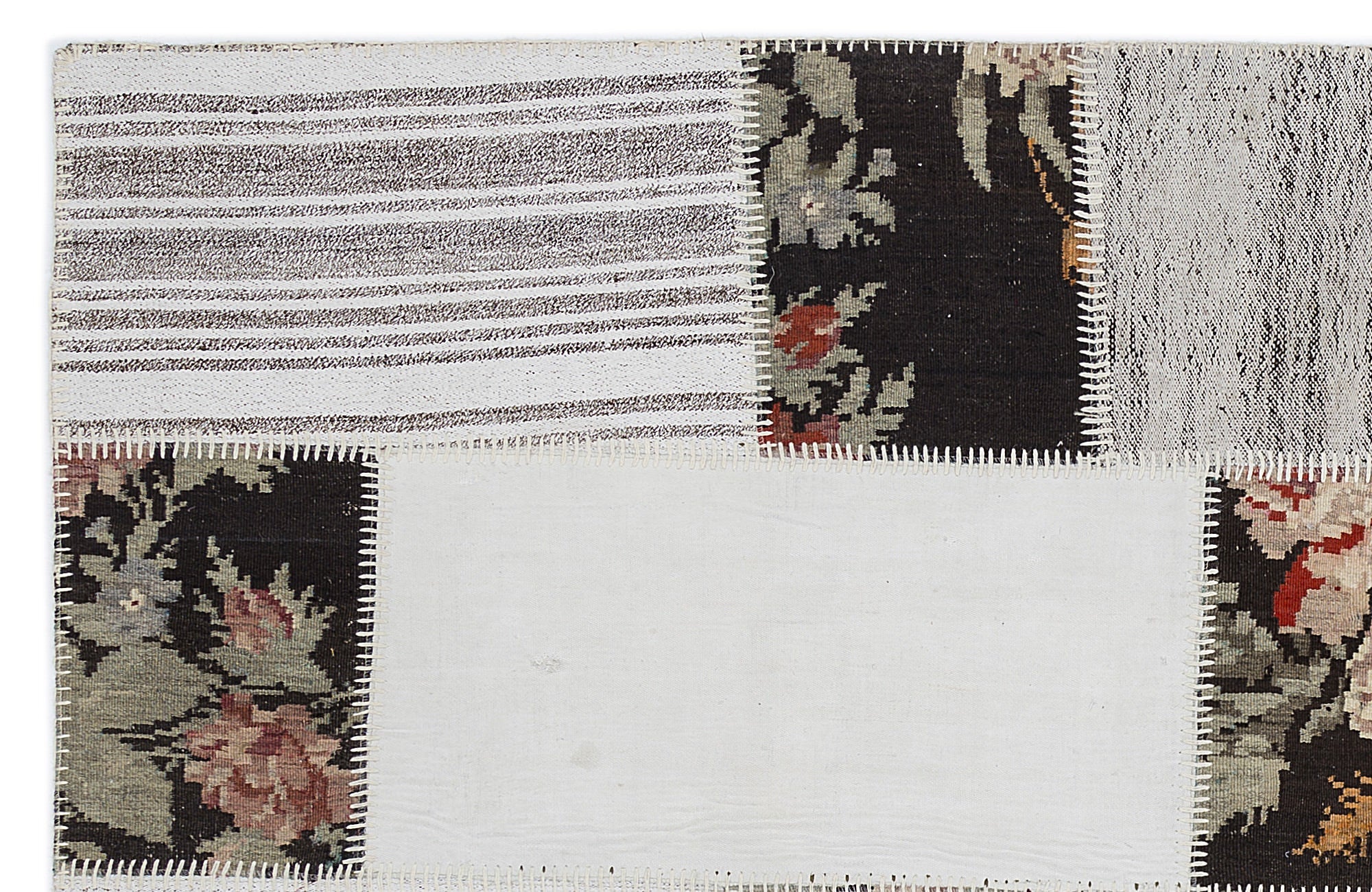 Teselya 1214 Beige Floral Wool Handmade Area Rug 5'3" x 7'7"