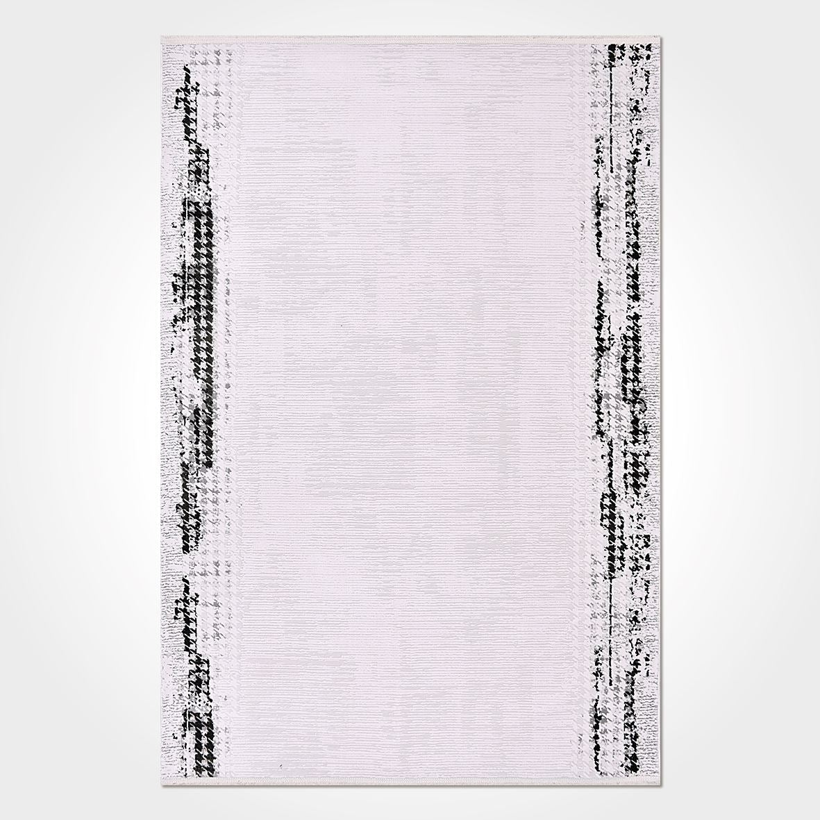 Viscose Area Rug – Machine Made Rug with White Frame & Soft Pile Carpet