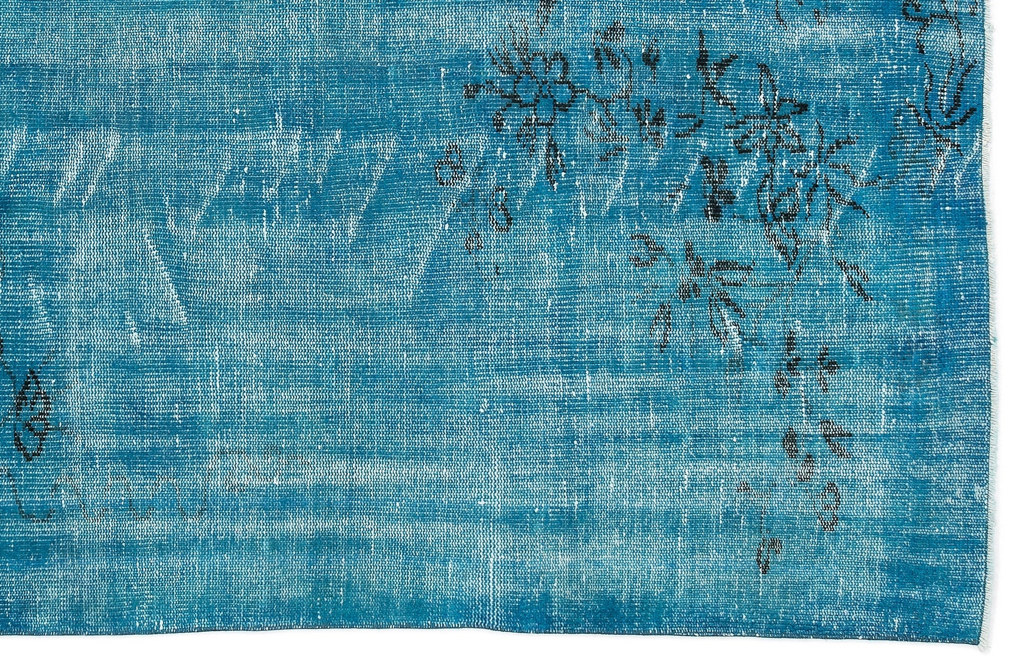 Atina Turquoise Vintage Wool Handmade Area Rug 5'8" x 8'10"