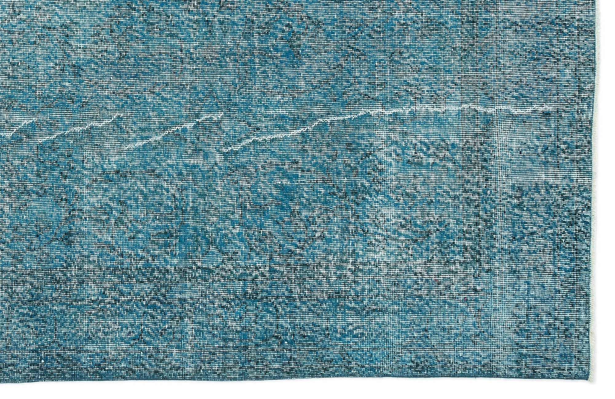 Atina Turquoise Vintage Wool Handmade Area Rug 6'3" x 9'4"