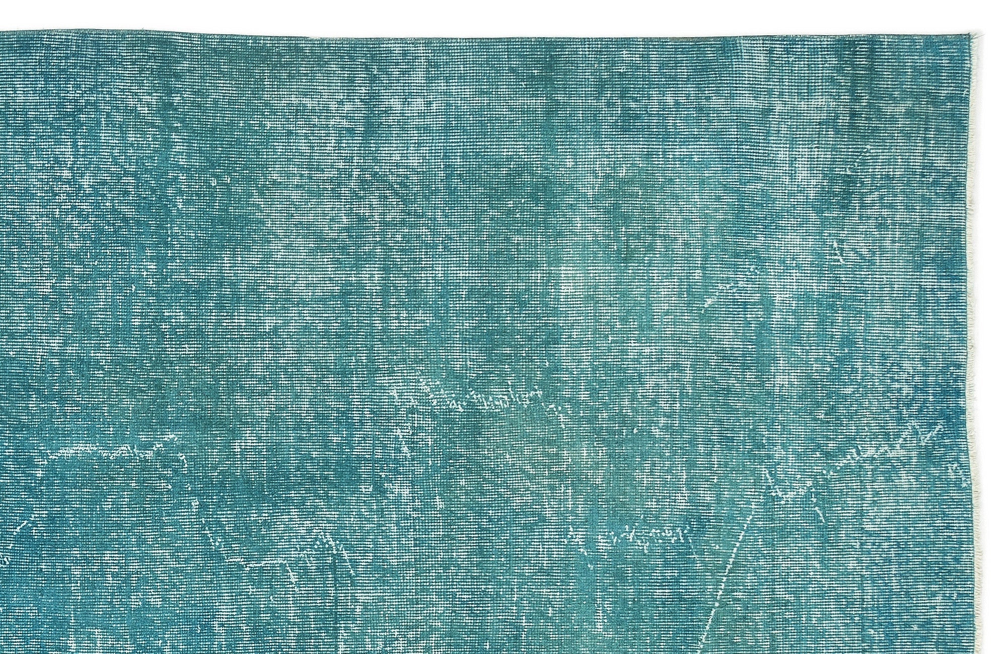 Atina Turquoise Vintage Wool Handmade Area Rug 6'7" x 10'4"