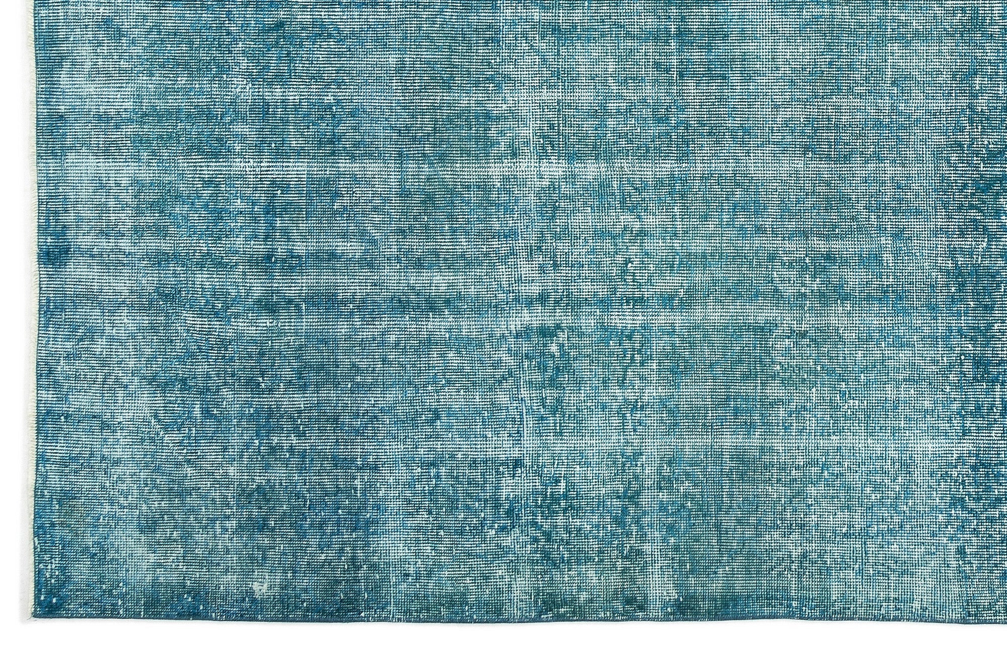 Atina Turquoise Vintage Wool Handmade Area Rug 6'11" x 10'1"