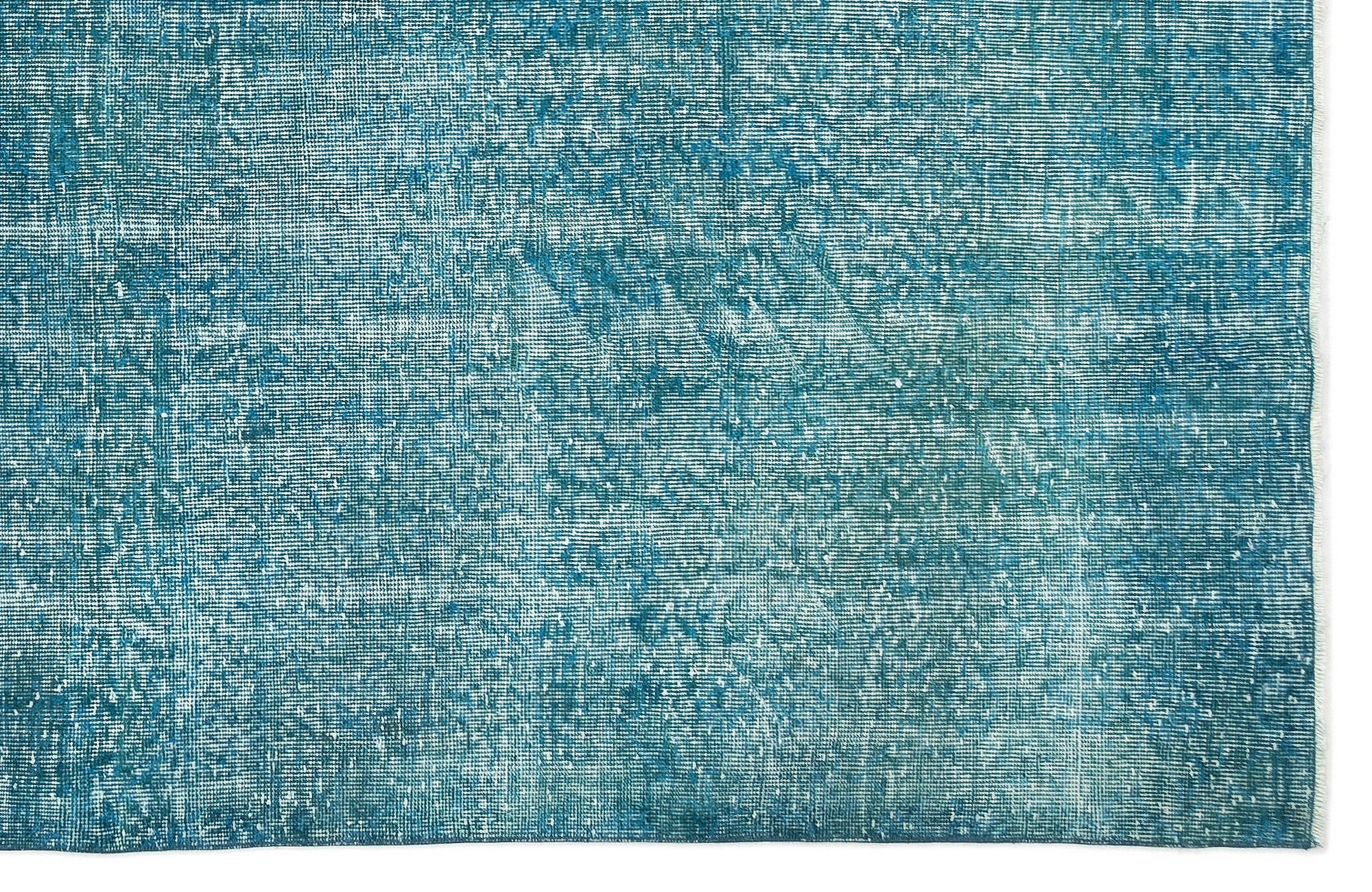 Atina Turquoise Vintage Wool Handmade Area Rug 6'11" x 10'1"