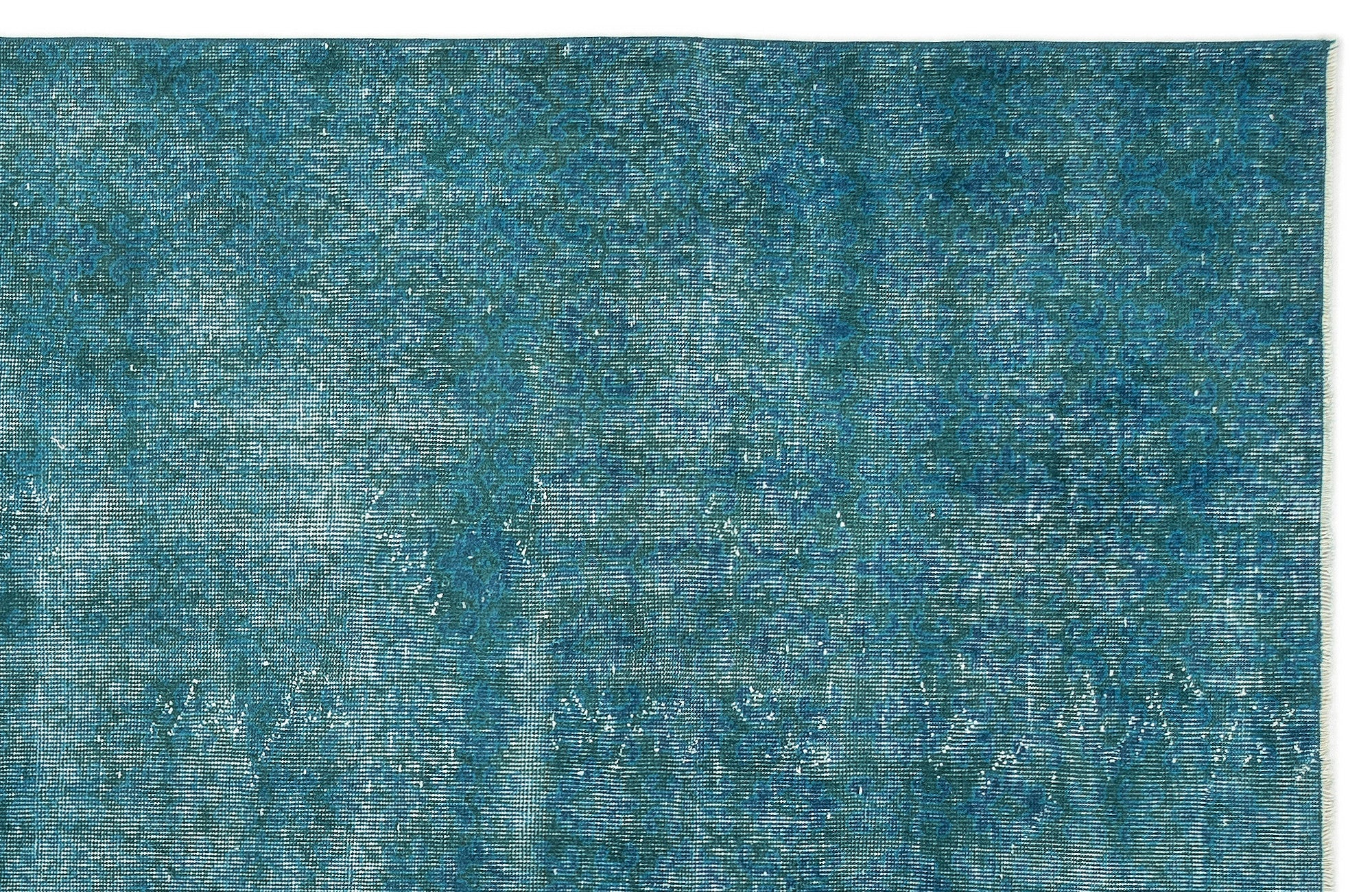 Atina Turquoise Vintage Wool Handmade Area Rug 6'11" x 10'1"