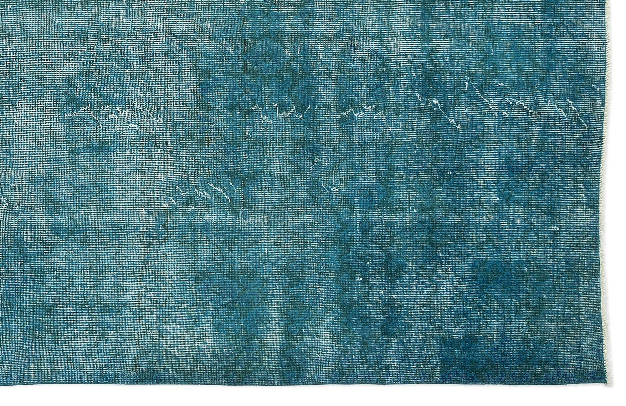 Atina Turquoise Vintage Wool Handmade Area Rug 6'11" x 10'1"