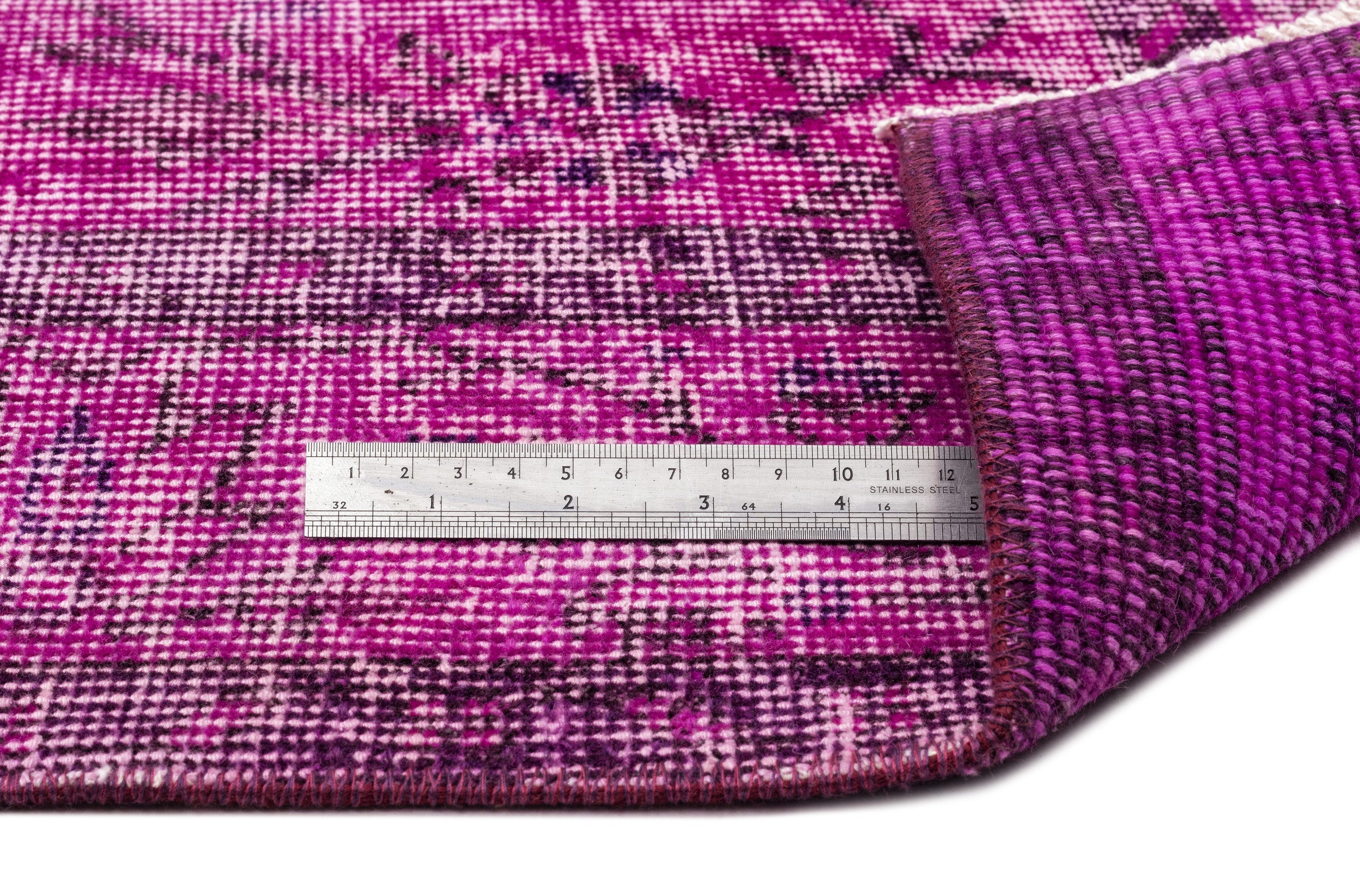 Atina Pink Vintage Wool Handmade Area Rug 5'7" x 8'6"