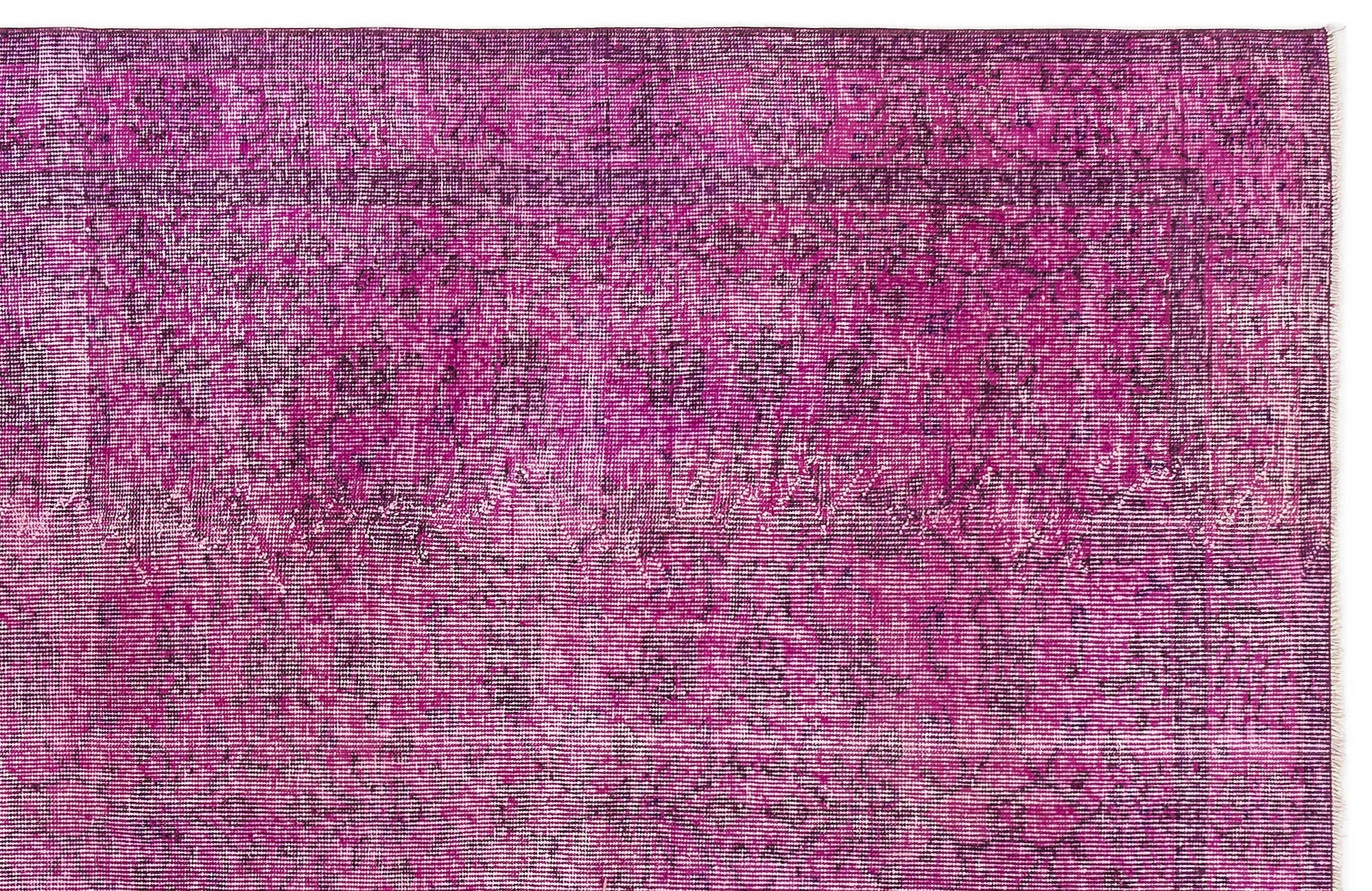 Atina Pink Vintage Wool Handmade Area Rug 5'7" x 8'6"