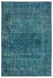 Atina Turquoise Vintage Wool Handmade Area Rug 6'9" x 10'3"