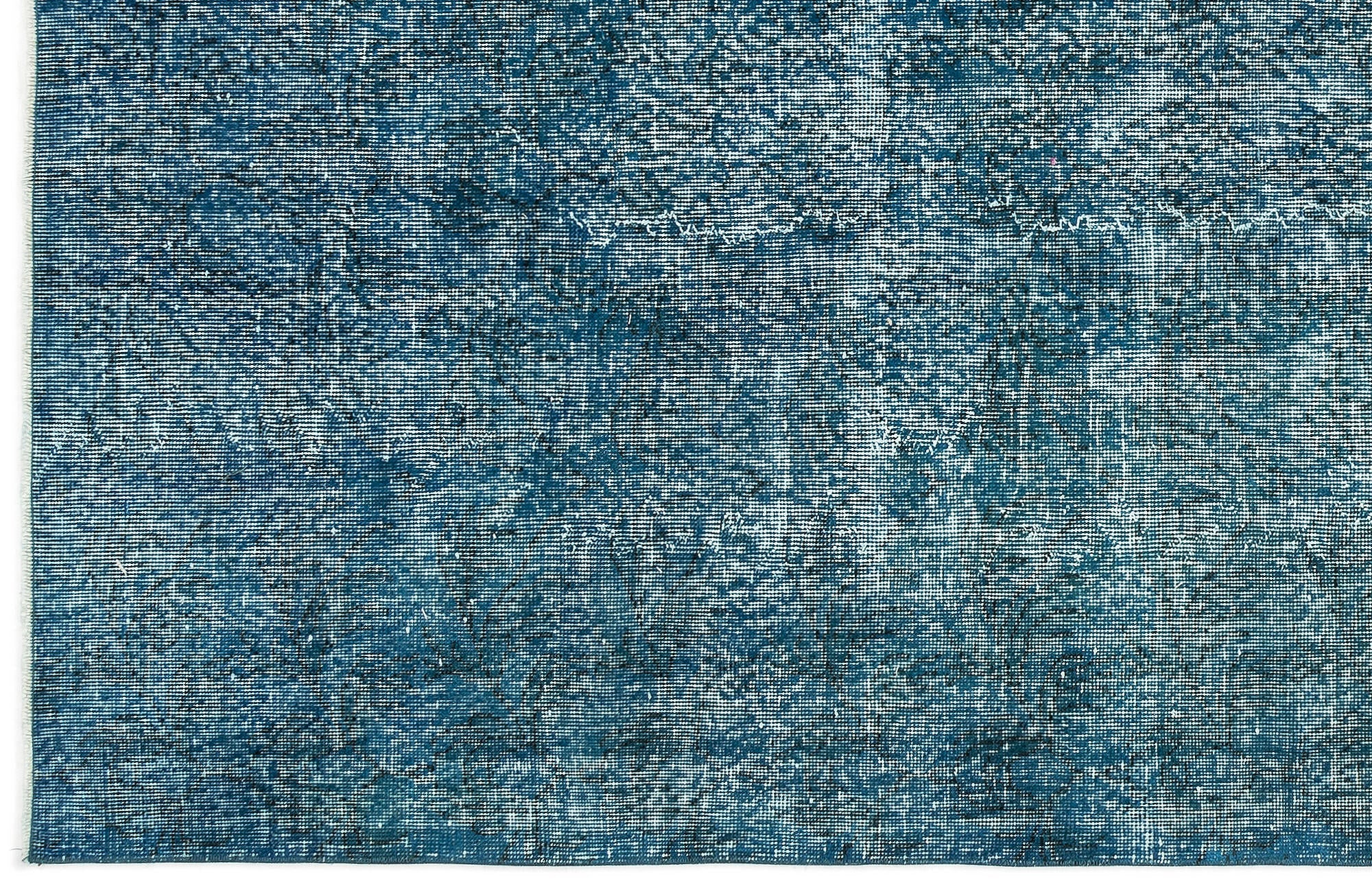 Atina Turquoise Vintage Wool Handmade Area Rug 4'10" x 8'8"