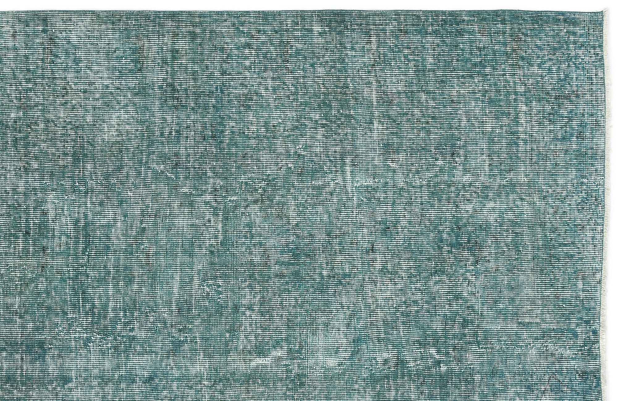 Atina Turquoise Vintage Wool Handmade Area Rug 3'10" x 7'1"