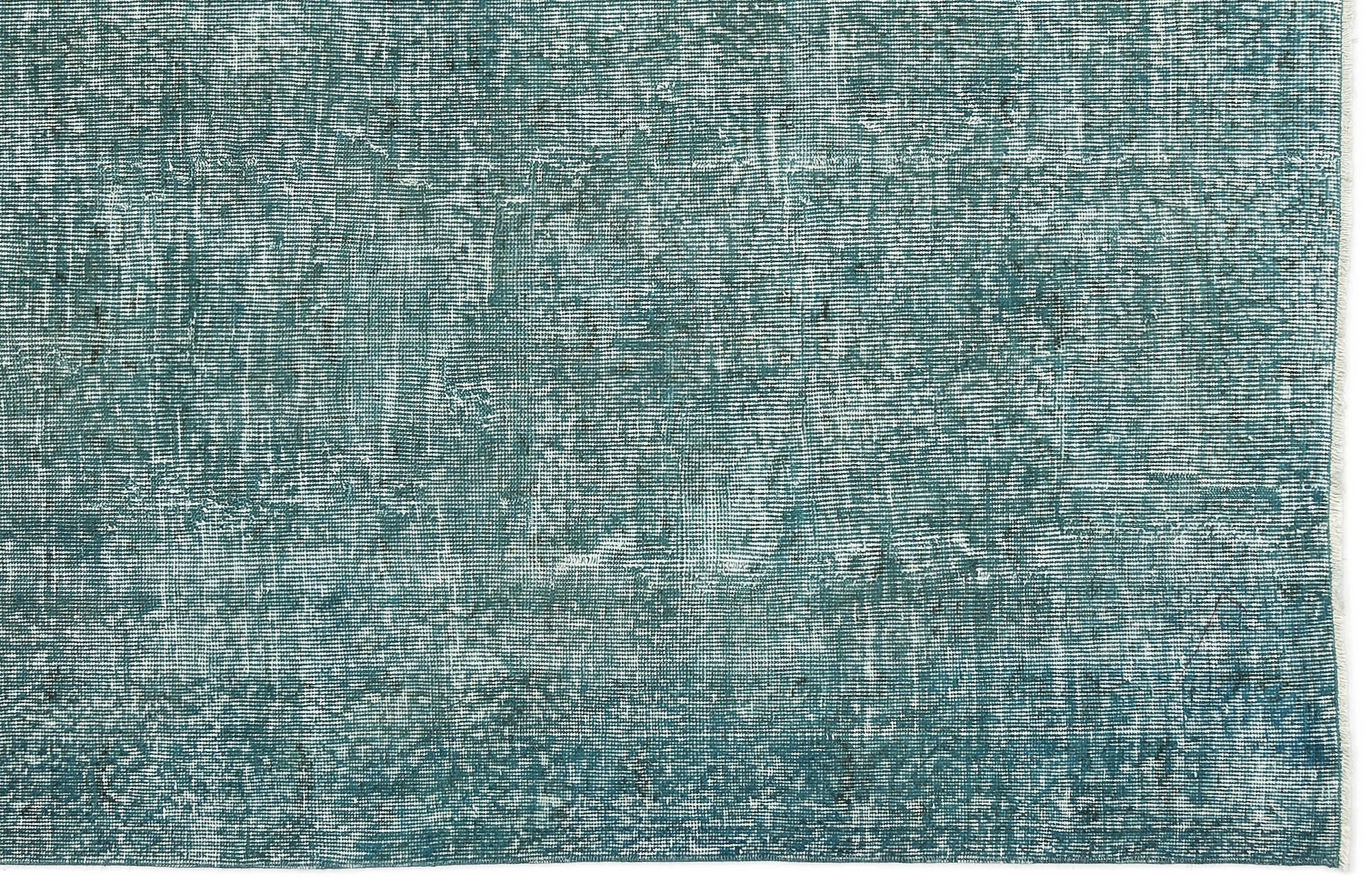 Atina Turquoise Vintage Wool Handmade Area Rug 3'10" x 7'1"