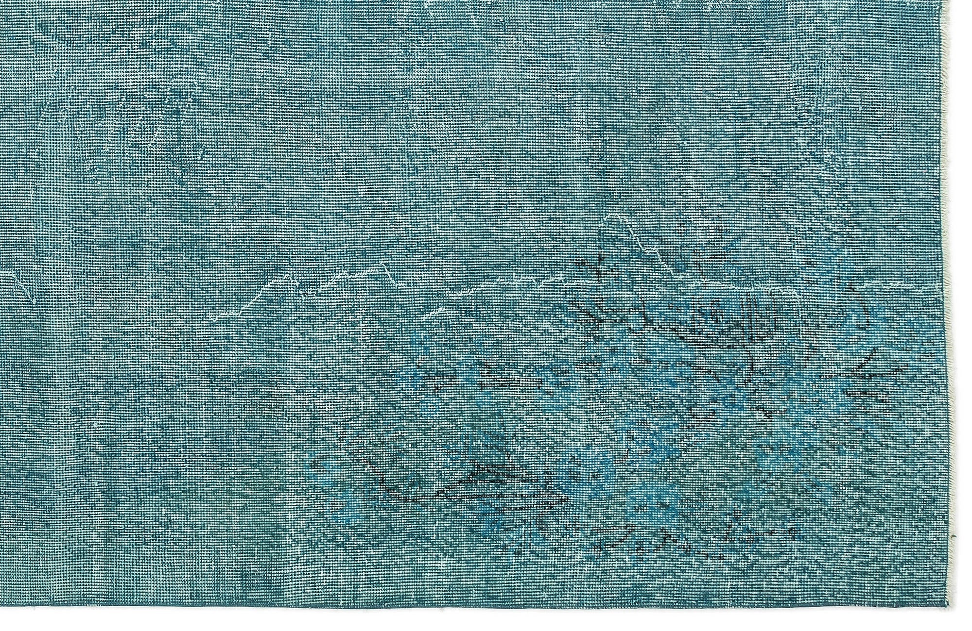 Atina Turquoise Vintage Wool Handmade Area Rug 4'11" x 8'8"