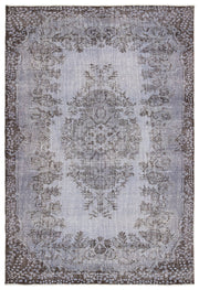 Atina Purple Vintage Wool Handmade Area Rug 5'9" x 8'6"