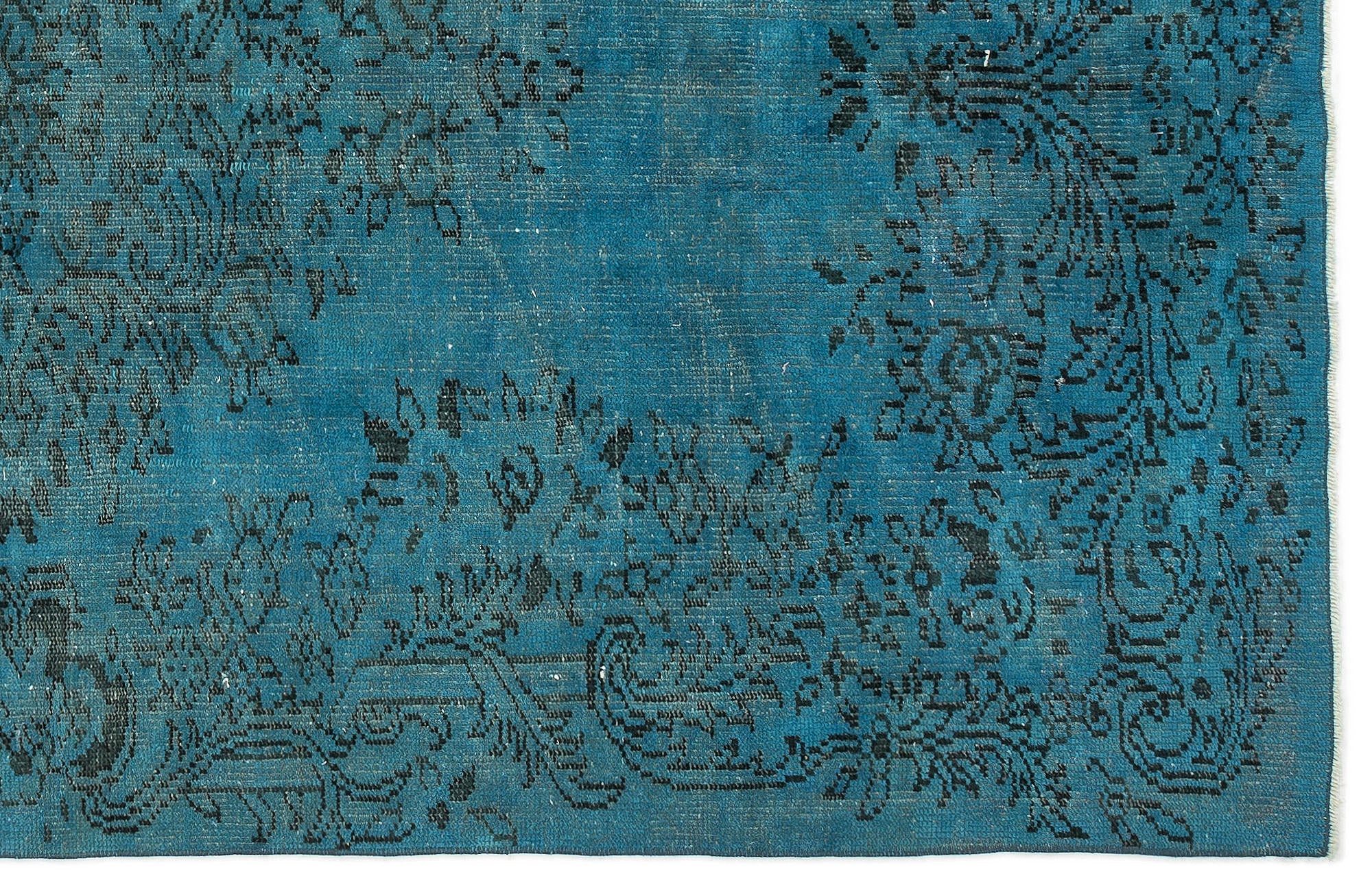 Atina Turquoise Vintage Wool Handmade Area Rug 5'5" x 9'5"