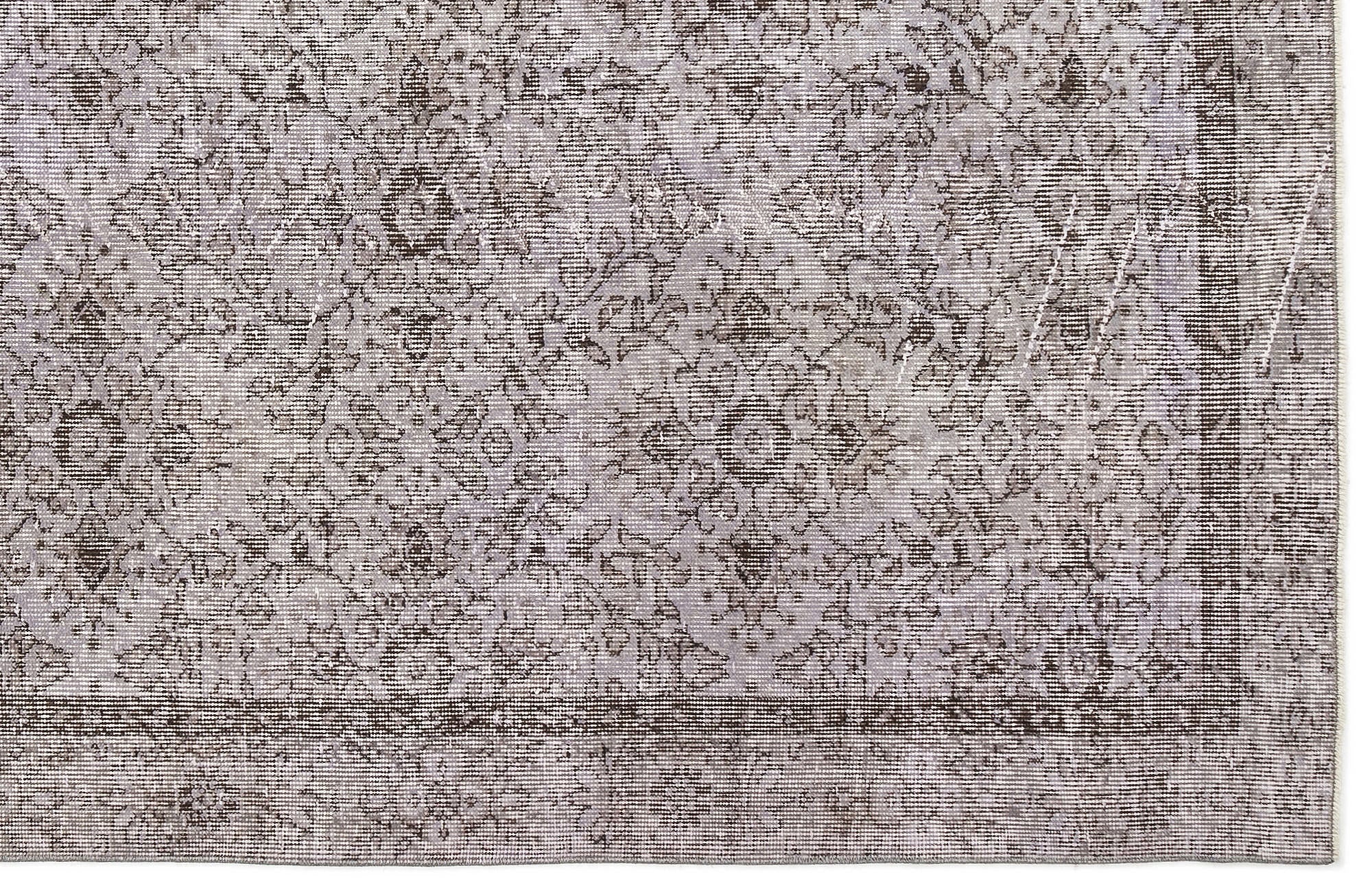 Atina Grey Vintage Wool Handmade Area Rug 4'8" x 8'2"