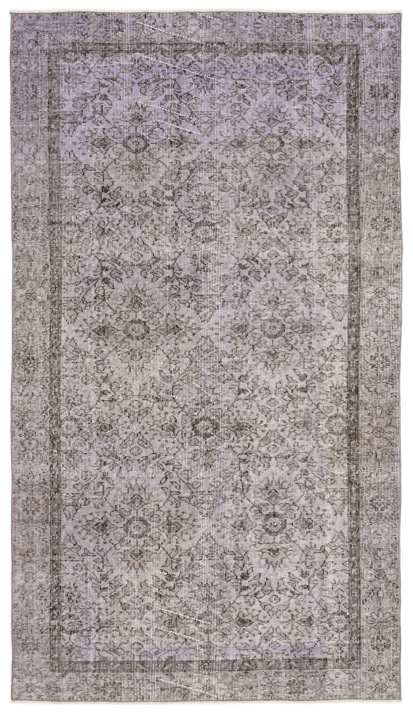 Atina Grey Vintage Wool Handmade Area Rug 4'8" x 8'2"