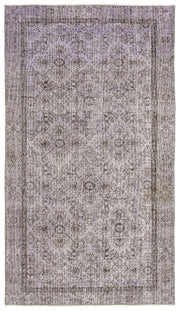 Atina Grey Vintage Wool Handmade Area Rug 4'8" x 8'2"