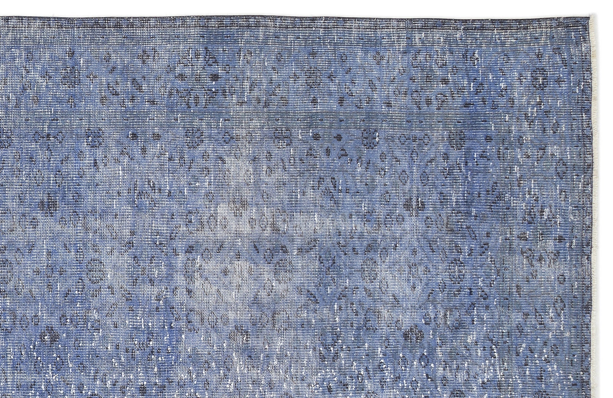Atina Blue Vintage Wool Handmade Area Rug 6'0" x 10'4"