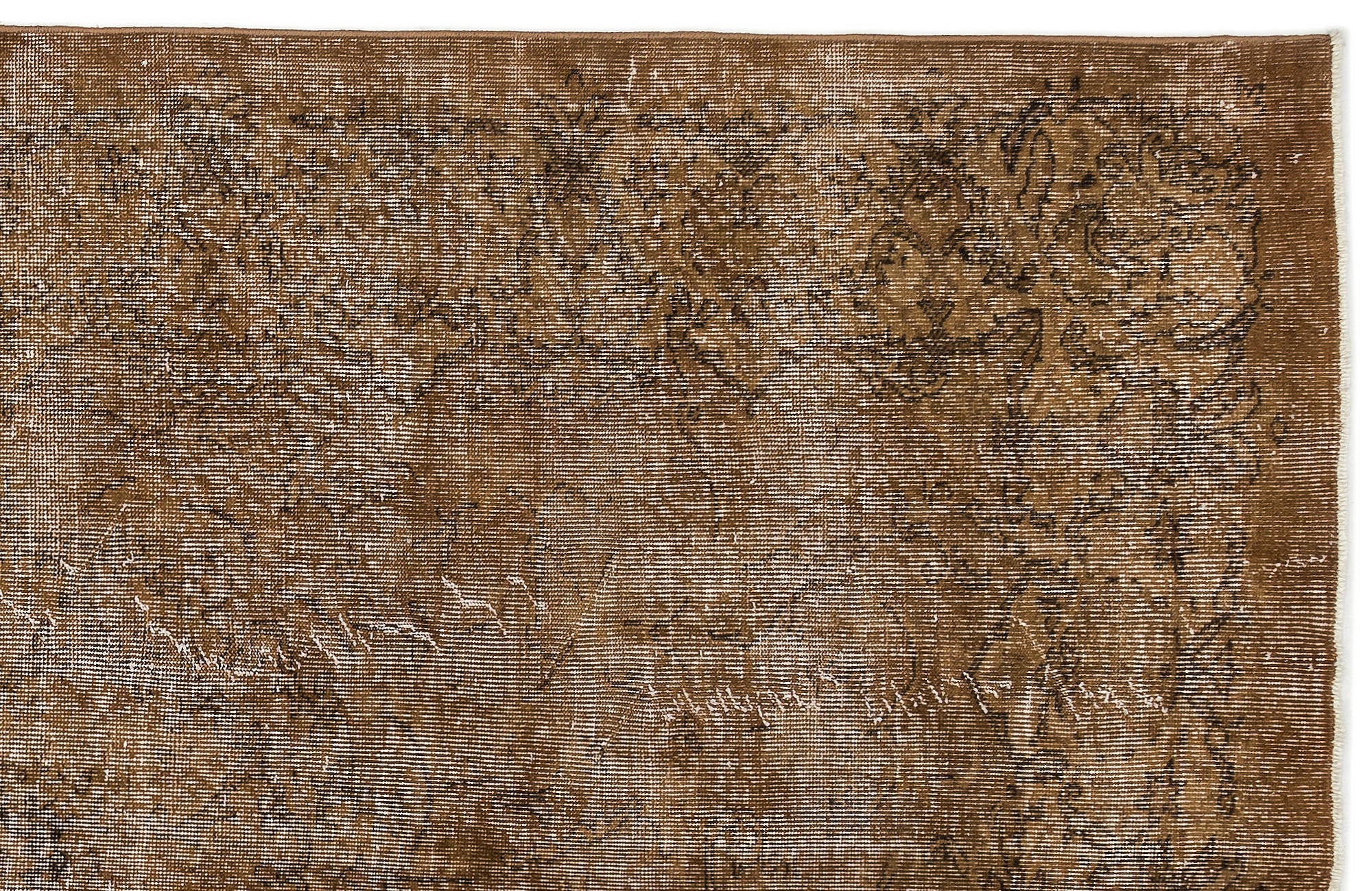 Atina Brown Vintage Wool Handmade Area Rug 5'11" x 9'11"
