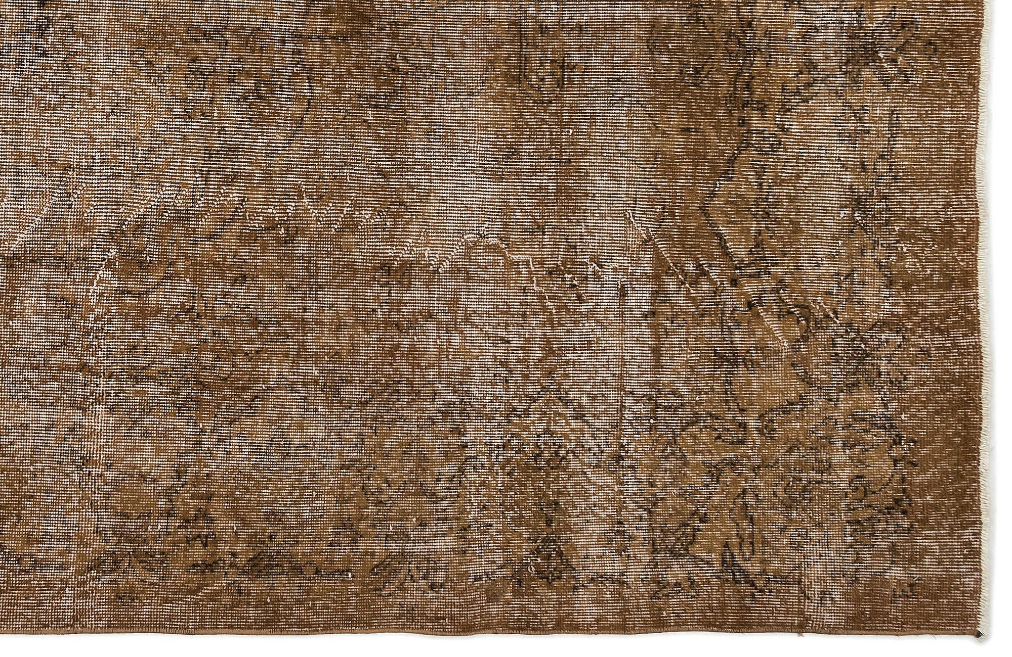 Atina Brown Vintage Wool Handmade Area Rug 5'11" x 9'11"