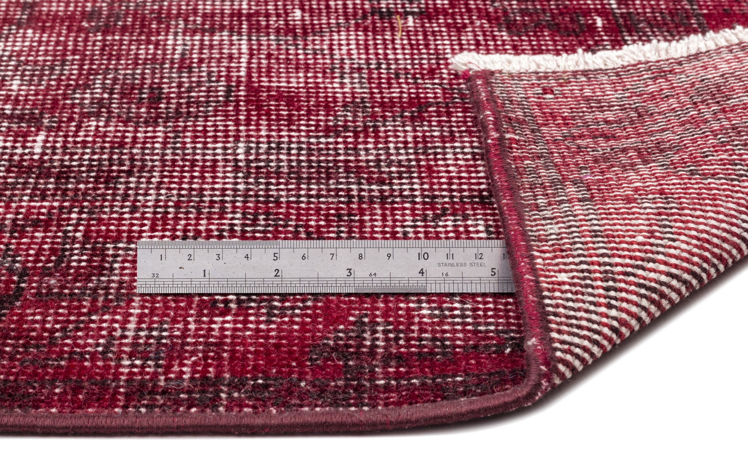 Atina Red Vintage Wool Handmade Area Rug 5'7" x 9'3"