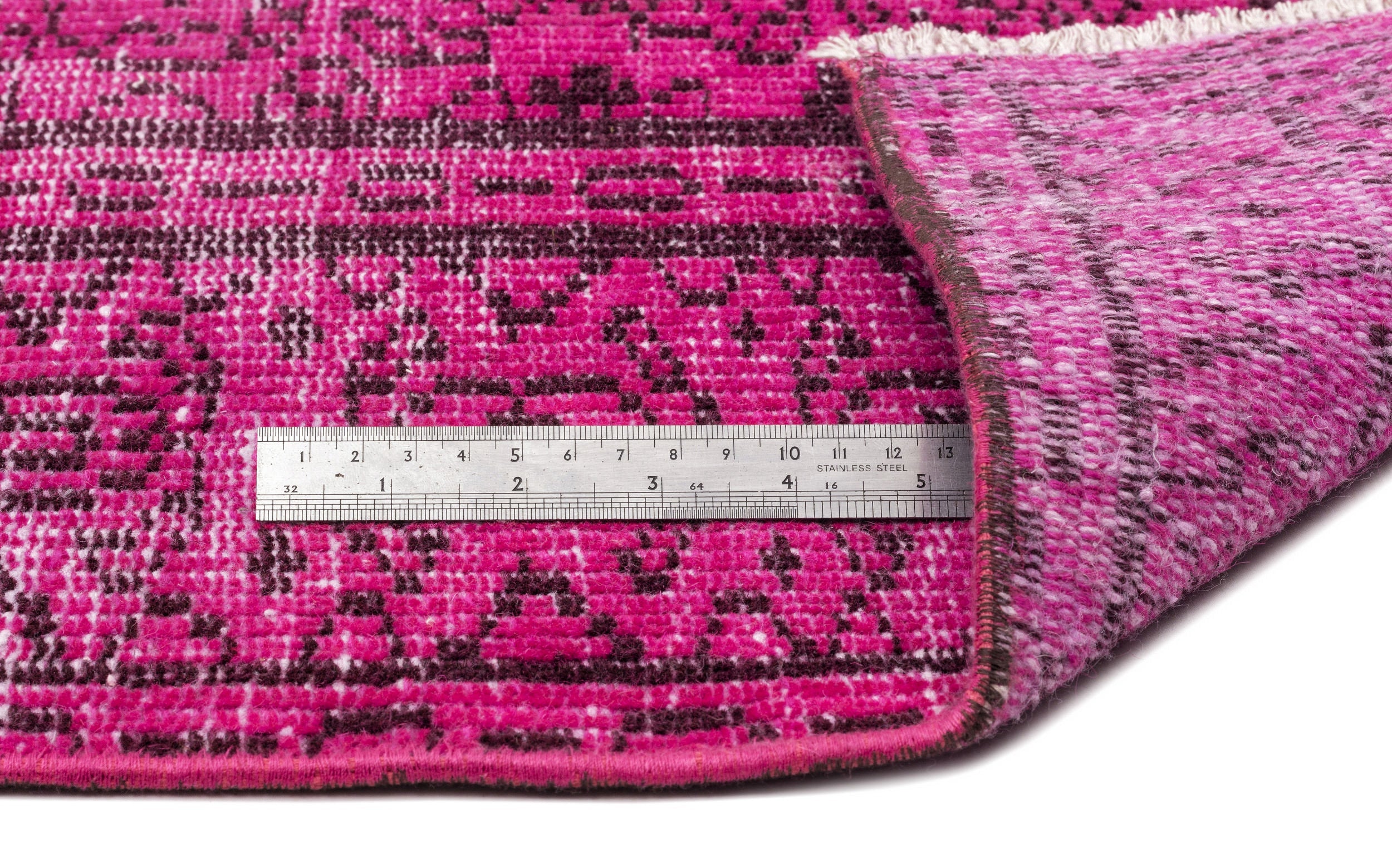 Atina Pink Vintage Wool Handmade Area Rug 5'7" x 9'5"