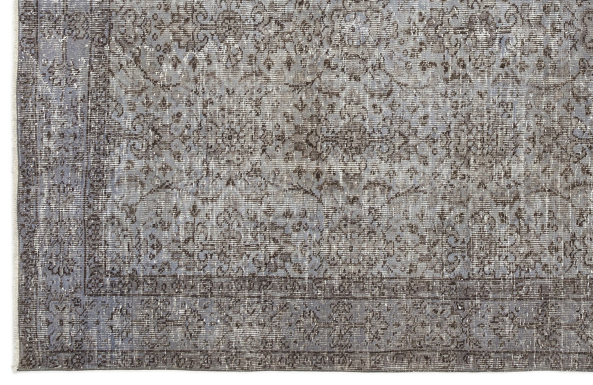 Atina Blue Vintage Wool Handmade Area Rug 5'8" x 8'10"