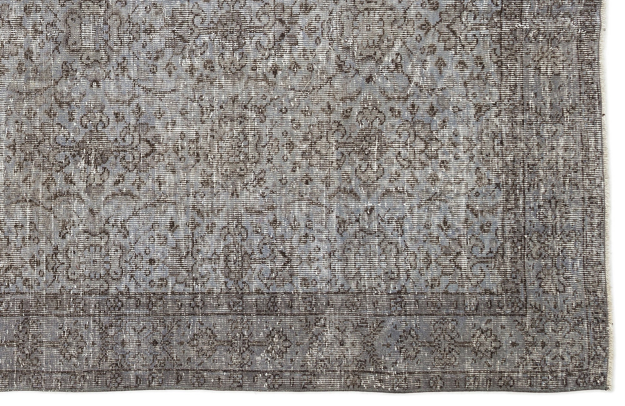 Atina Blue Vintage Wool Handmade Area Rug 5'8" x 8'10"