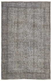 Atina Blue Vintage Wool Handmade Area Rug 5'8" x 8'10"