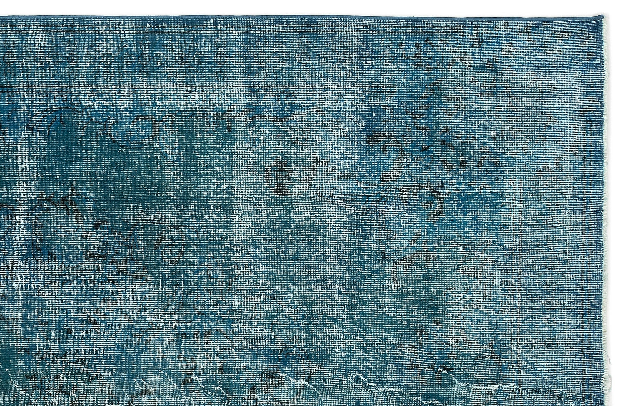 Atina Turquoise Vintage Wool Handmade Area Rug 5'11" x 9'6"