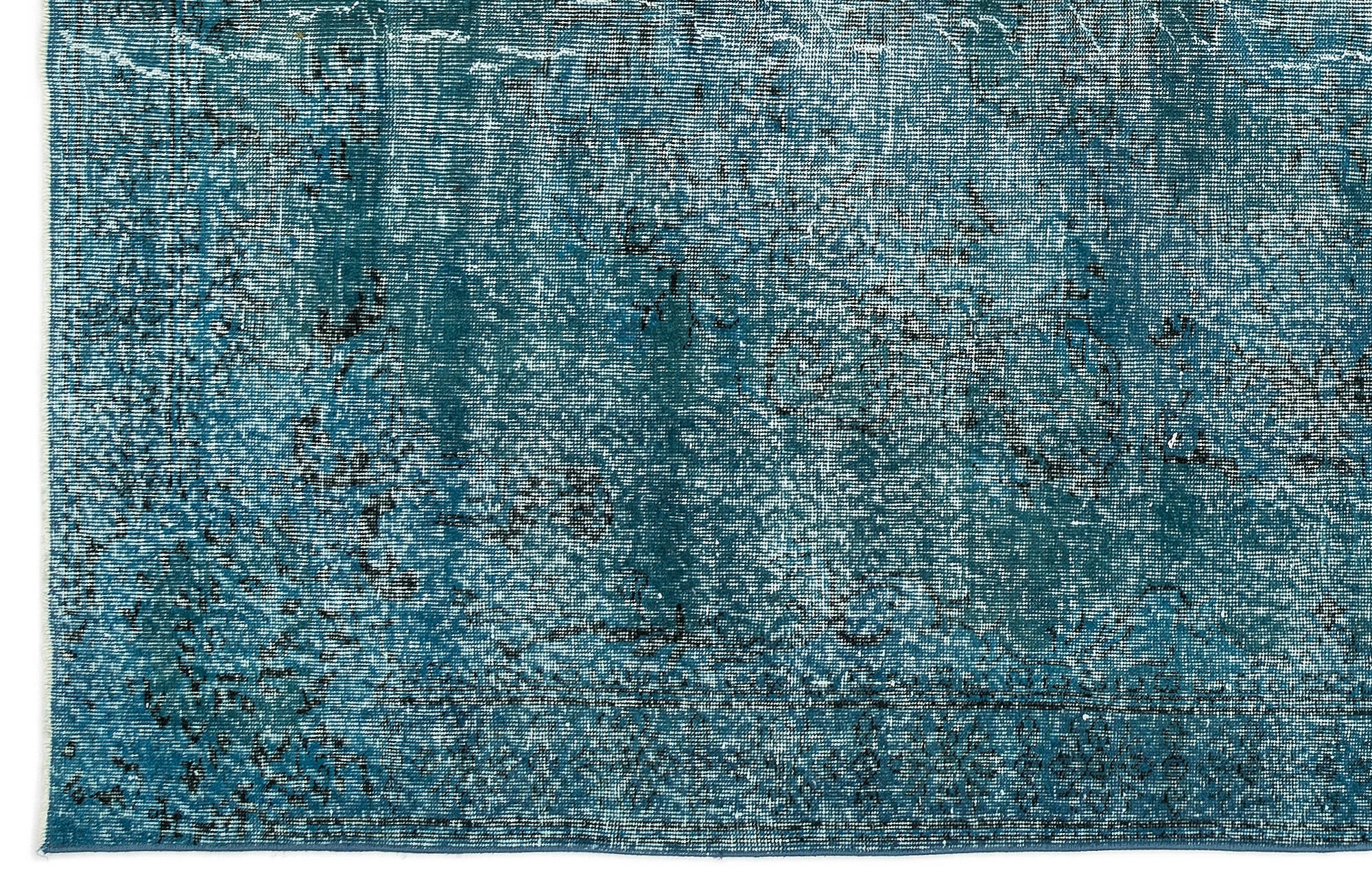 Atina Turquoise Vintage Wool Handmade Area Rug 5'11" x 9'6"