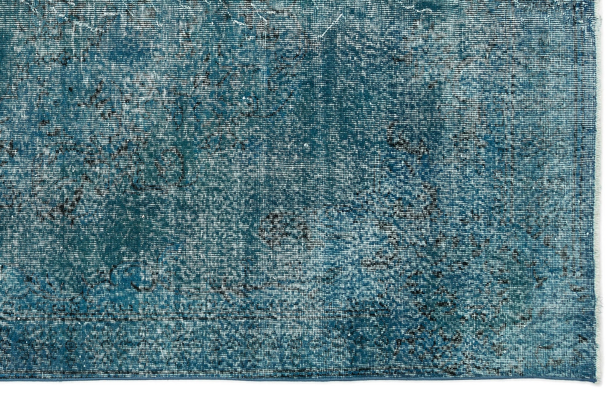 Atina Turquoise Vintage Wool Handmade Area Rug 5'11" x 9'6"