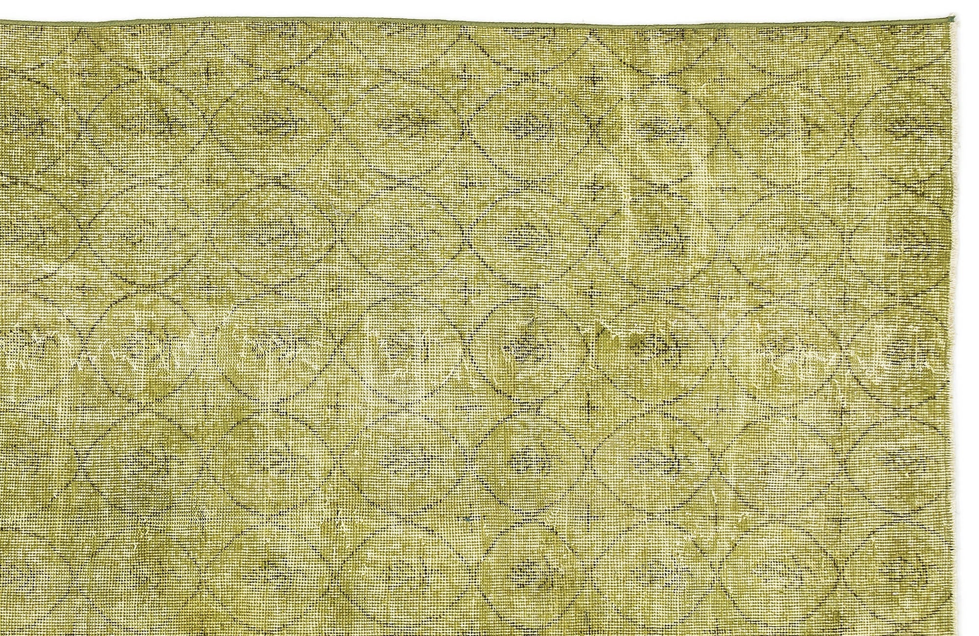 Atina Green Vintage Wool Handmade Area Rug 4'9" x 8'6"