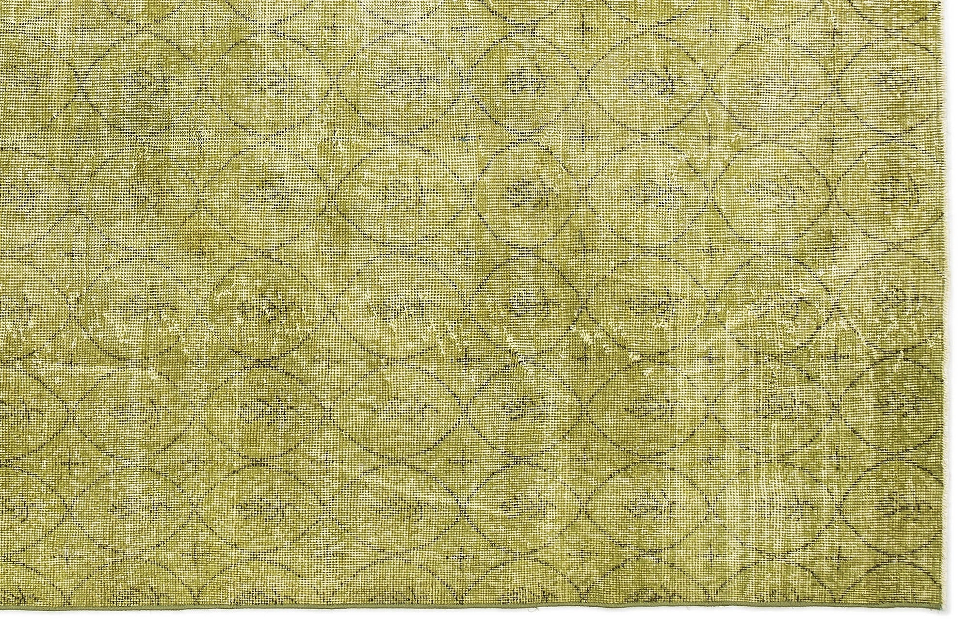Atina Green Vintage Wool Handmade Area Rug 4'9" x 8'6"
