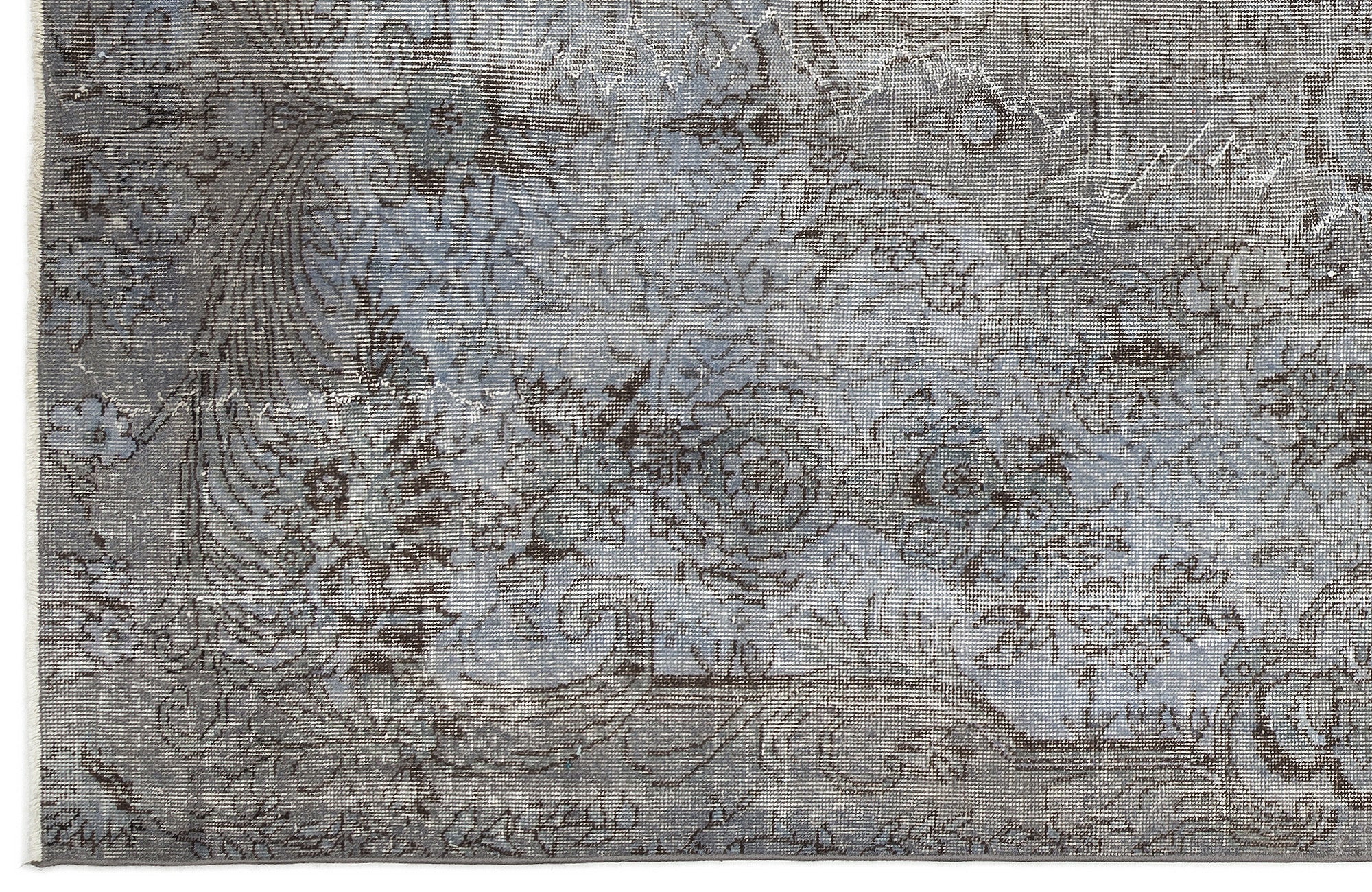 Atina Blue Vintage Wool Handmade Area Rug 5'5" x 9'3"